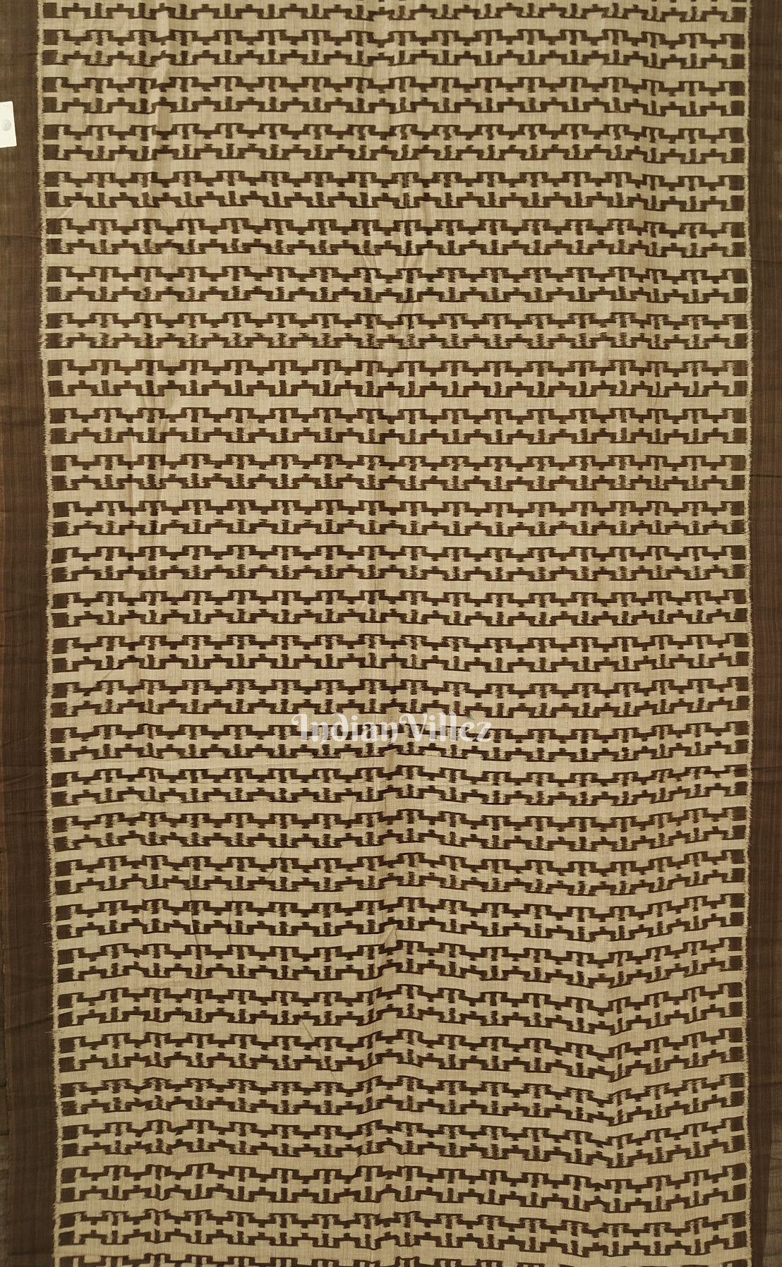 IndianVillèz Brown Odisha Ikat Sambalpuri Pure Cotton Saree - view 2