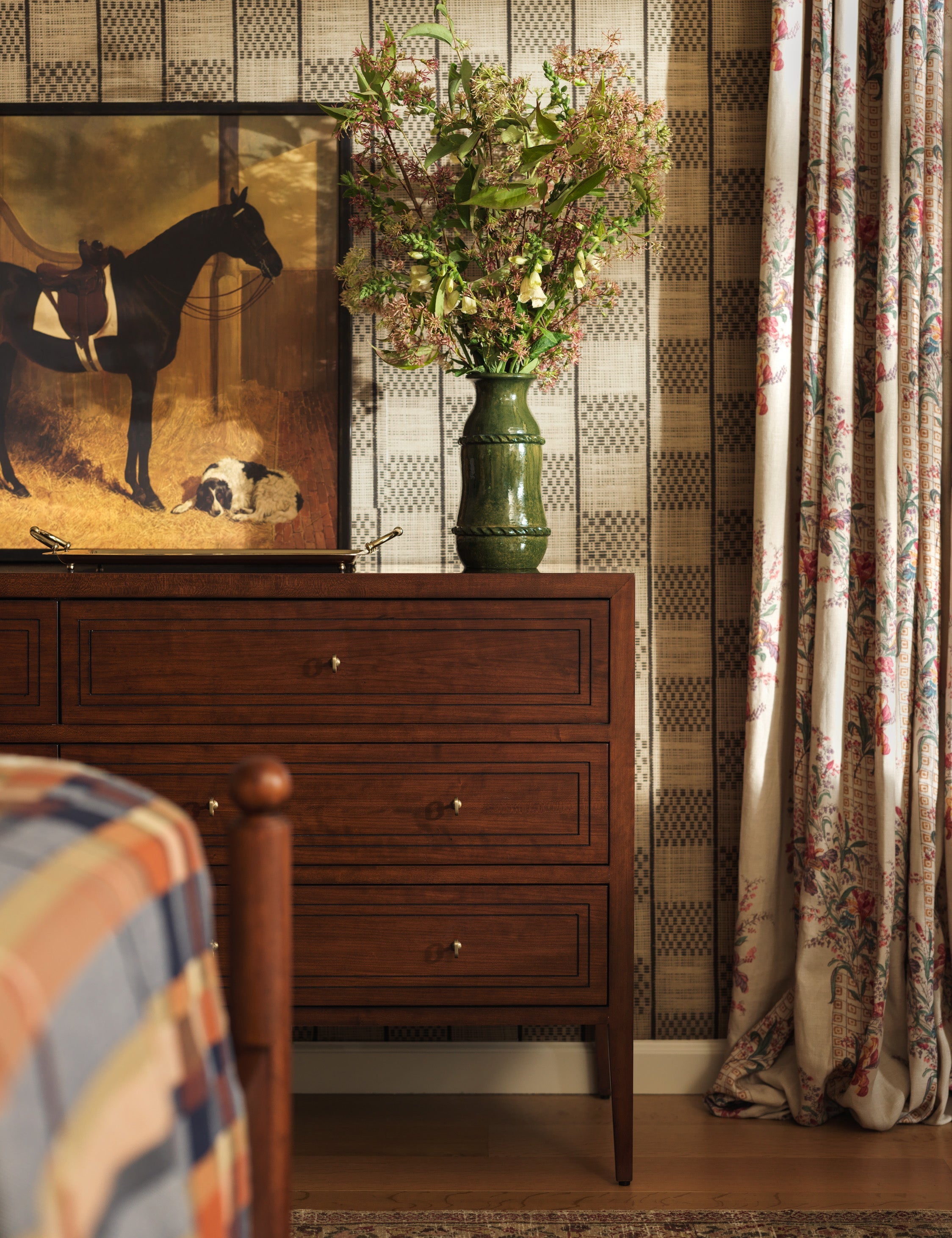 Lulu and Georgia Campden Pleated Linen Curtain Panel by Heidi Caillier - view 4