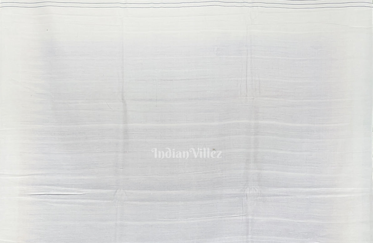 IndianVillèz Blue White Gopalpur Tussar Saree - view 4
