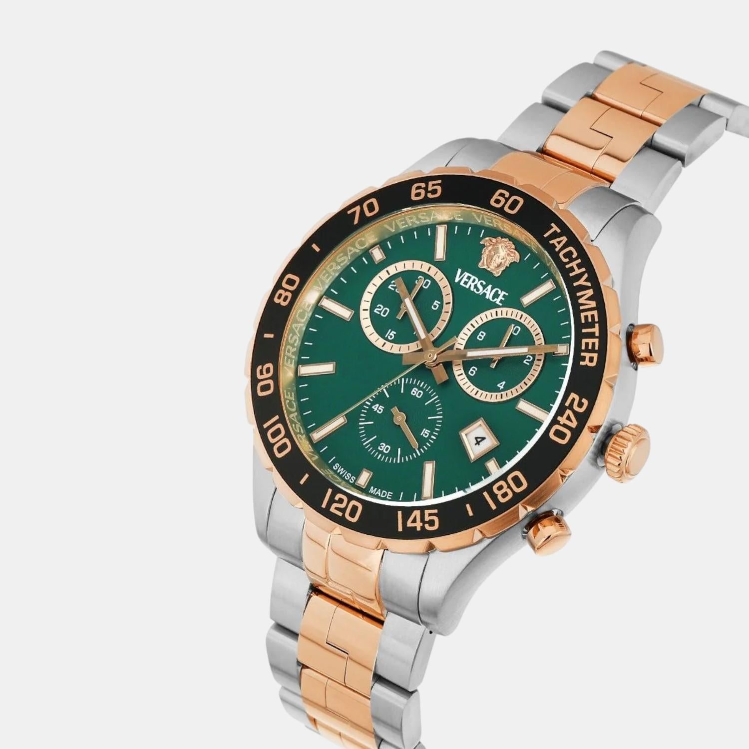 Versace Hellen Men Quartz Green Dial Chronograph Stainless Steel Watch VEPCA0424 - view 2