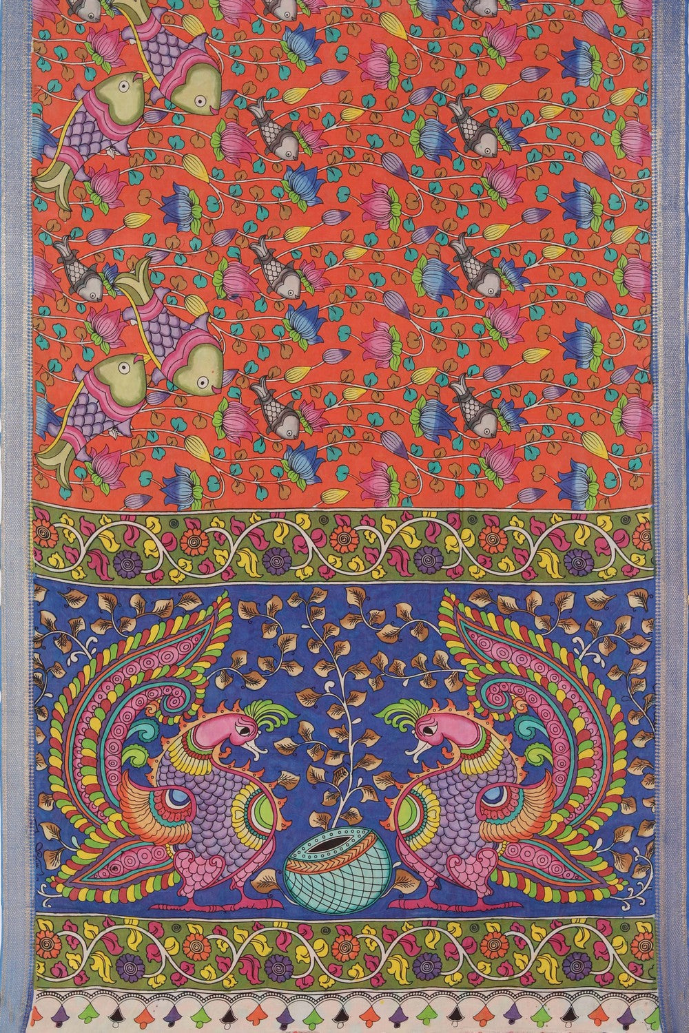 Kalanjali Kalamkari Hand-Painted Silk Saree – Women's - view 2