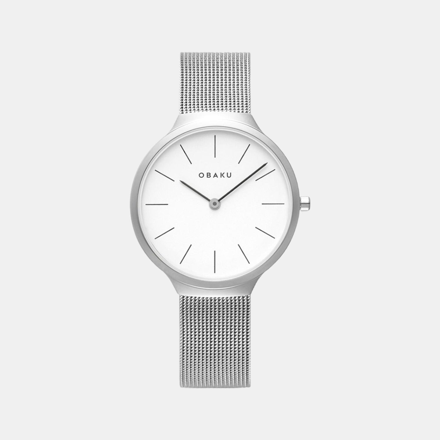 Obaku Ark Lille Women Quartz White Dial Analog Stainless Steel Watch V240LXCWMC