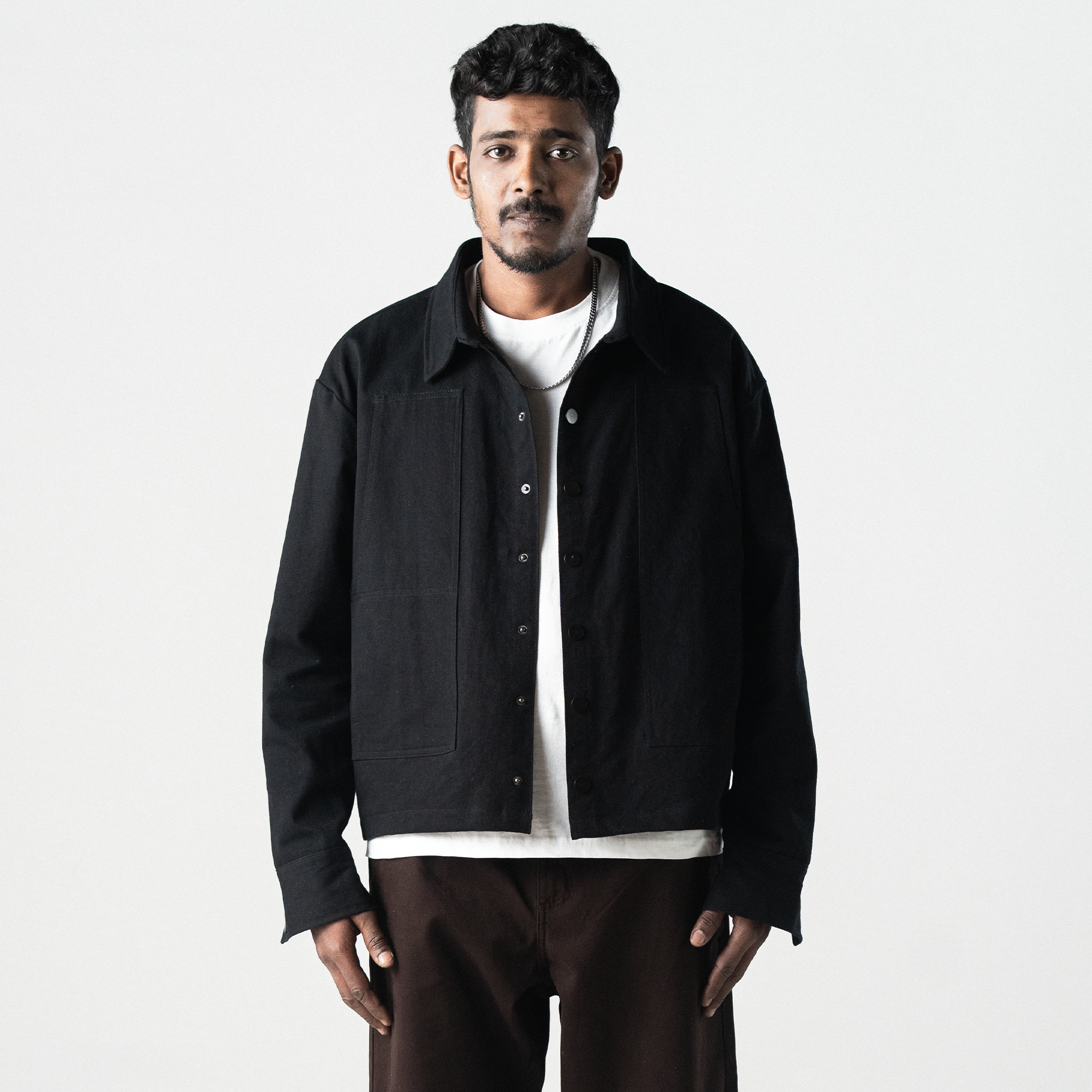 Superkicks | ESSENTIAL CARGO JACKET { BLACK