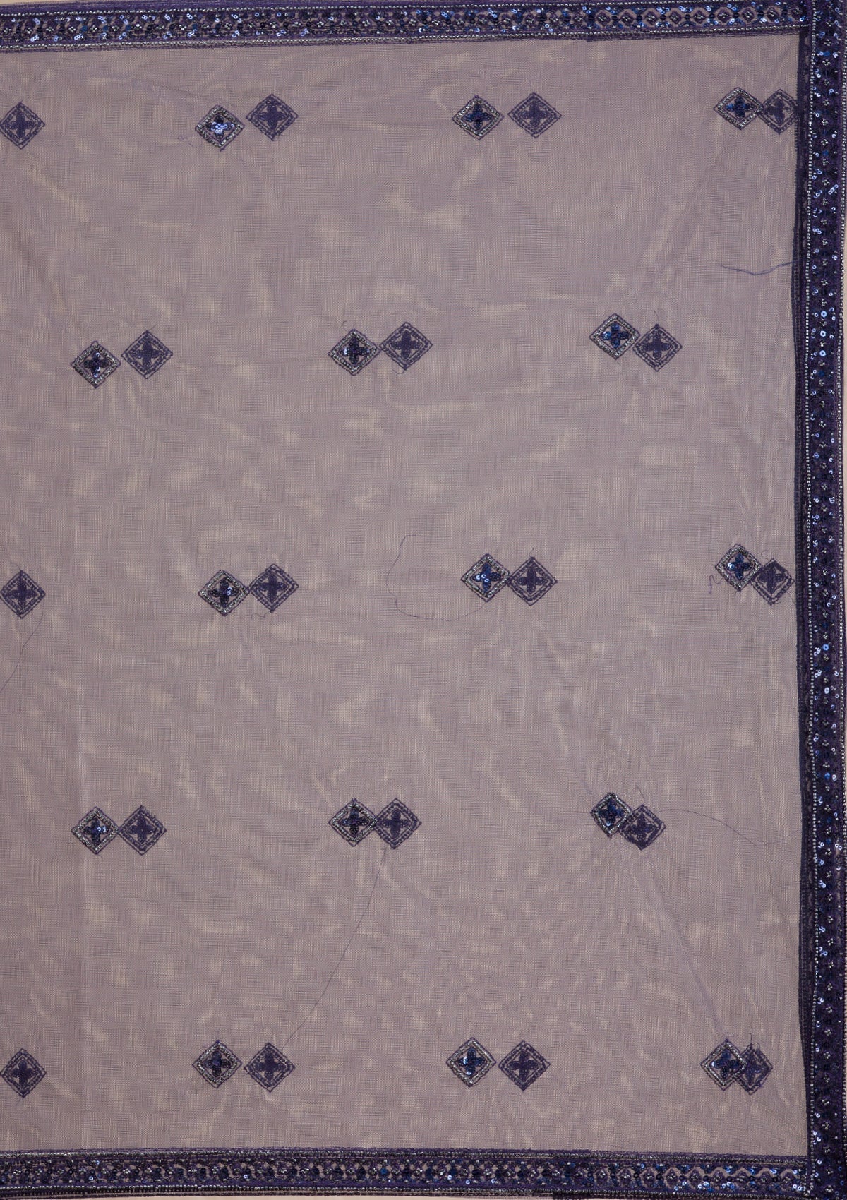 Koskii Navy Blue Sequins Net Readymade Lehenga - view 8