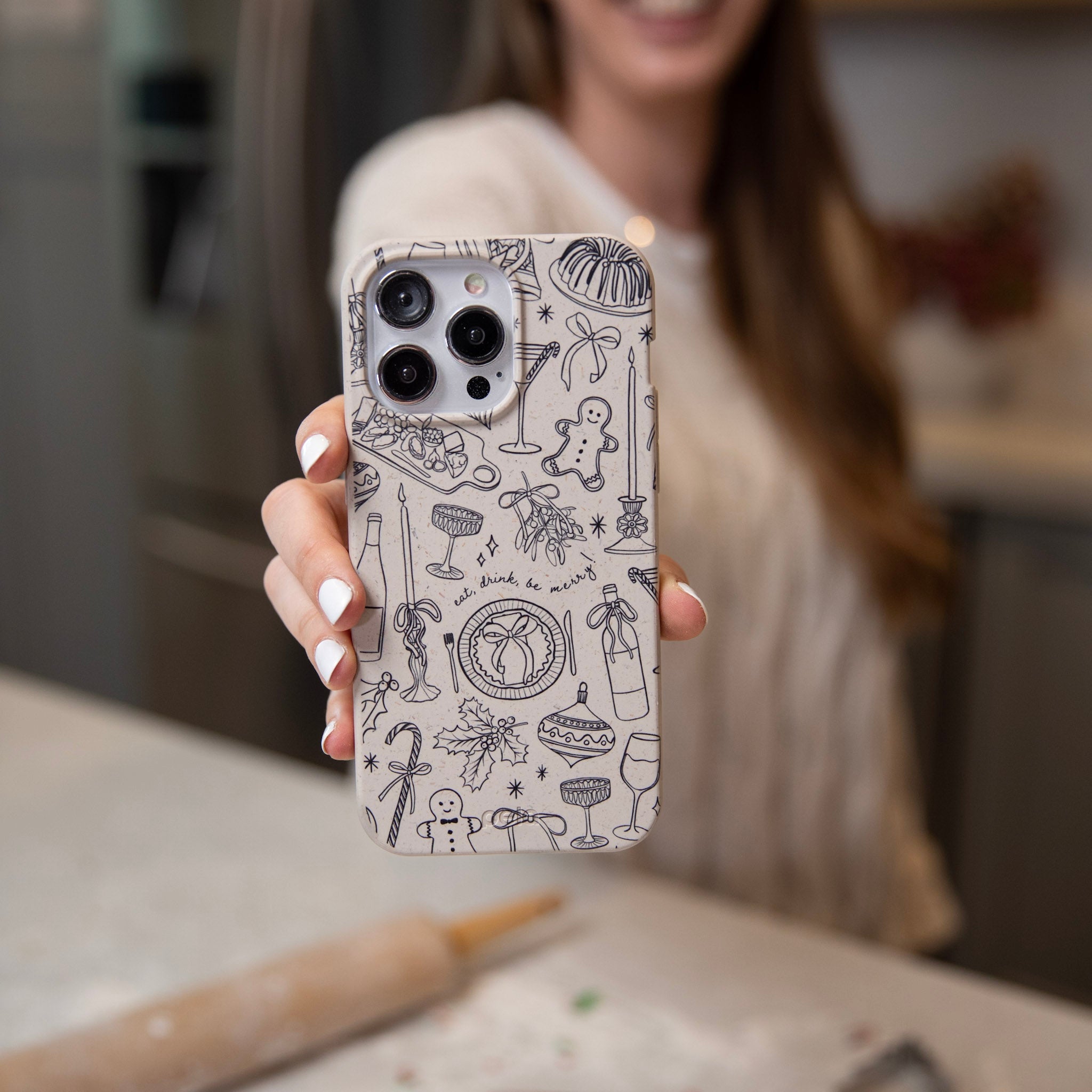 Pela Case London Fog Holiday Dinner Party iPhone 16 Pro Case - view 3