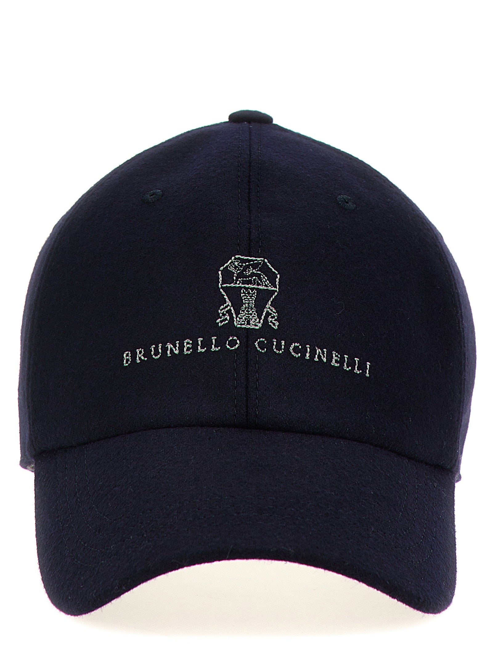 Brunello Cucinelli Logo Embroidery Cap – 100% wool