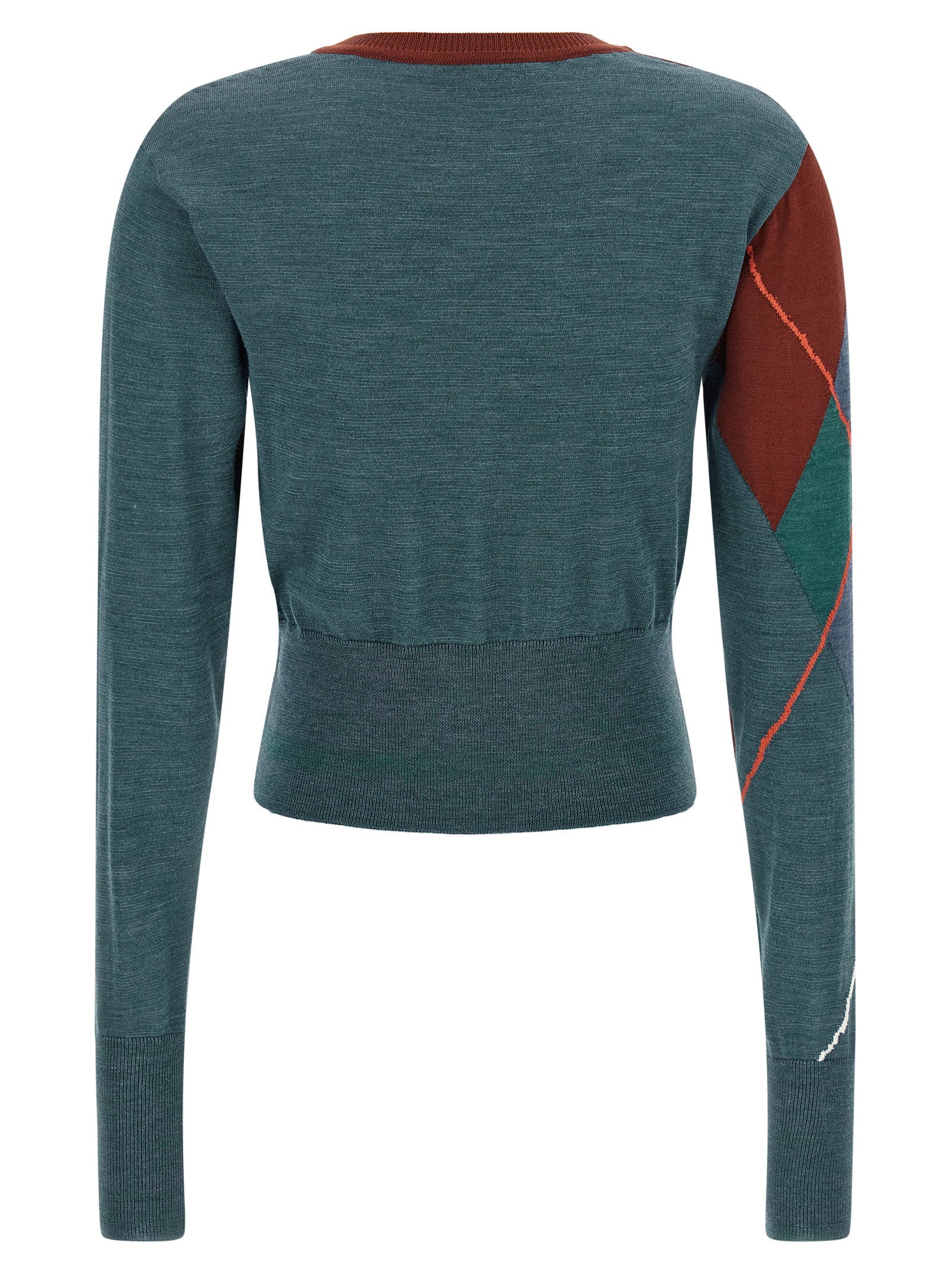 Vivienne Westwood Argyle Cropped Cardigan – 98% wool, 2% cotton - view 2