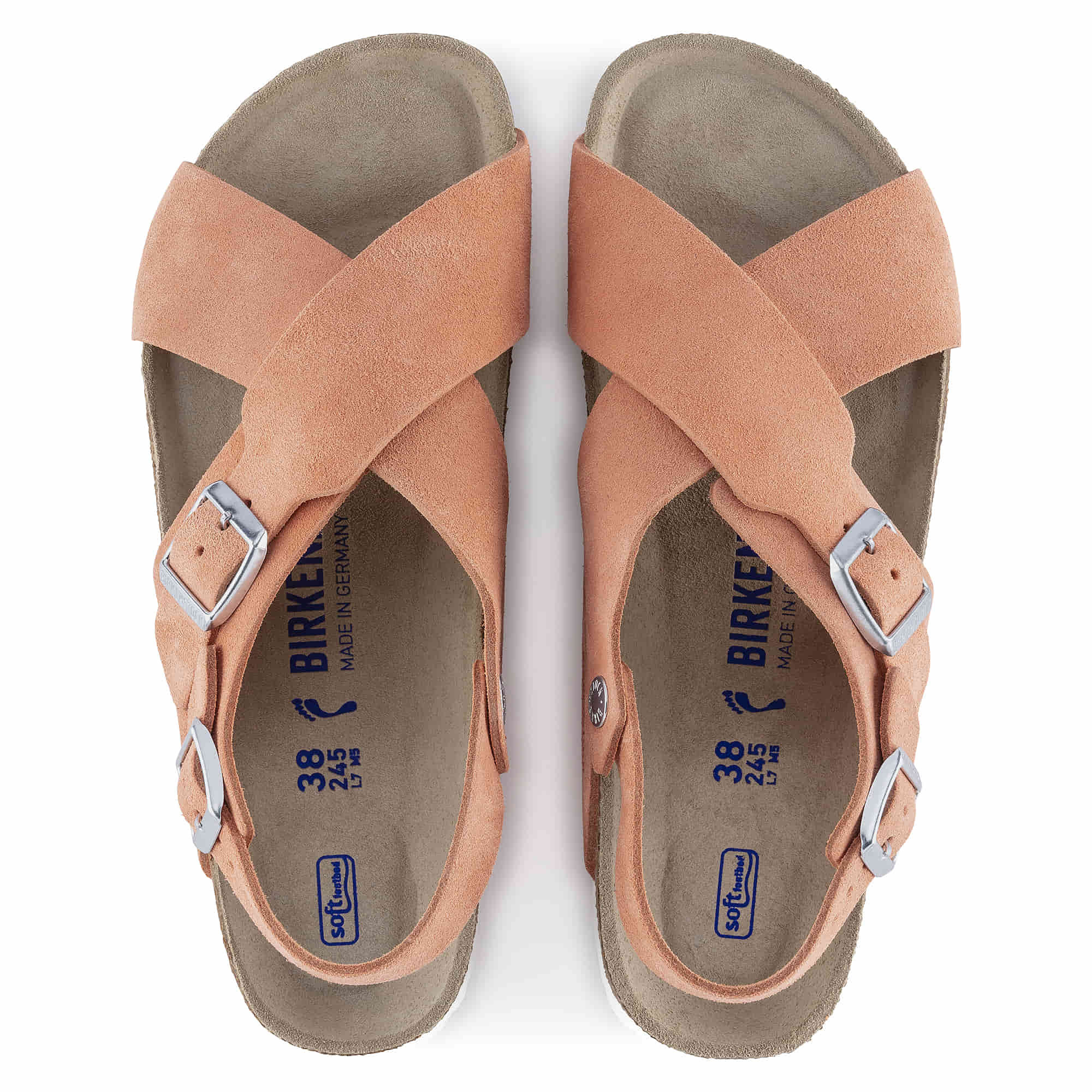 Birkenstock Tulum Soft Footbed Suede Leather – Pink Pink/Coral Peach - view 3