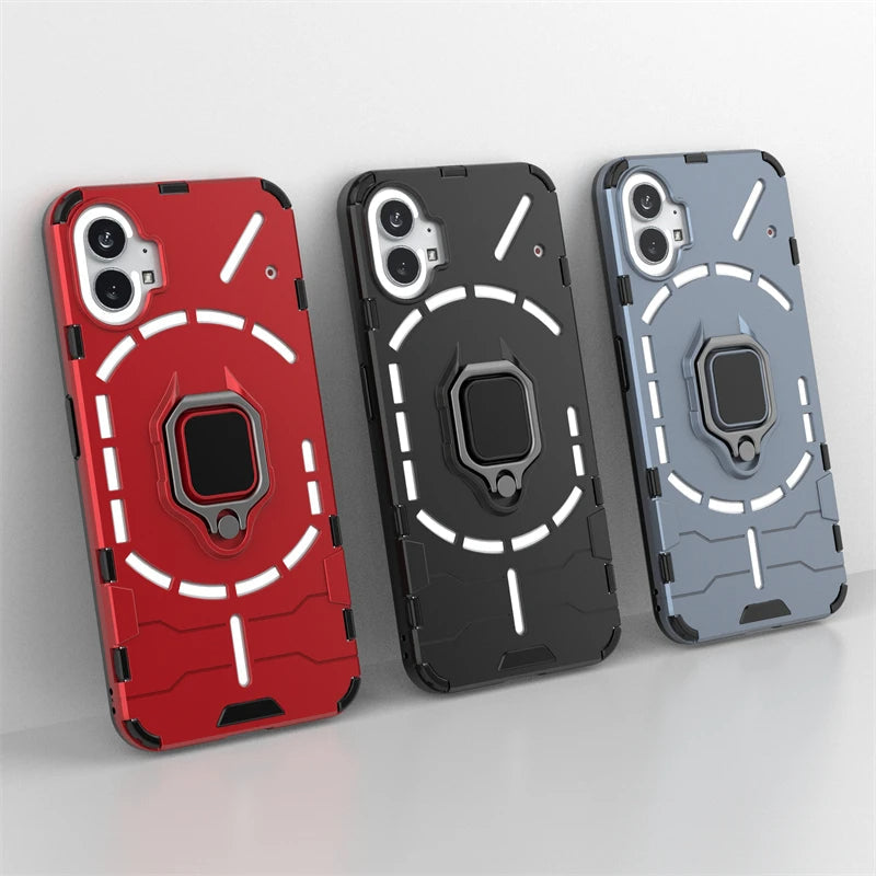 Million Cases Shock Lock Armor Magnetic Ring Holder Case - Nothing