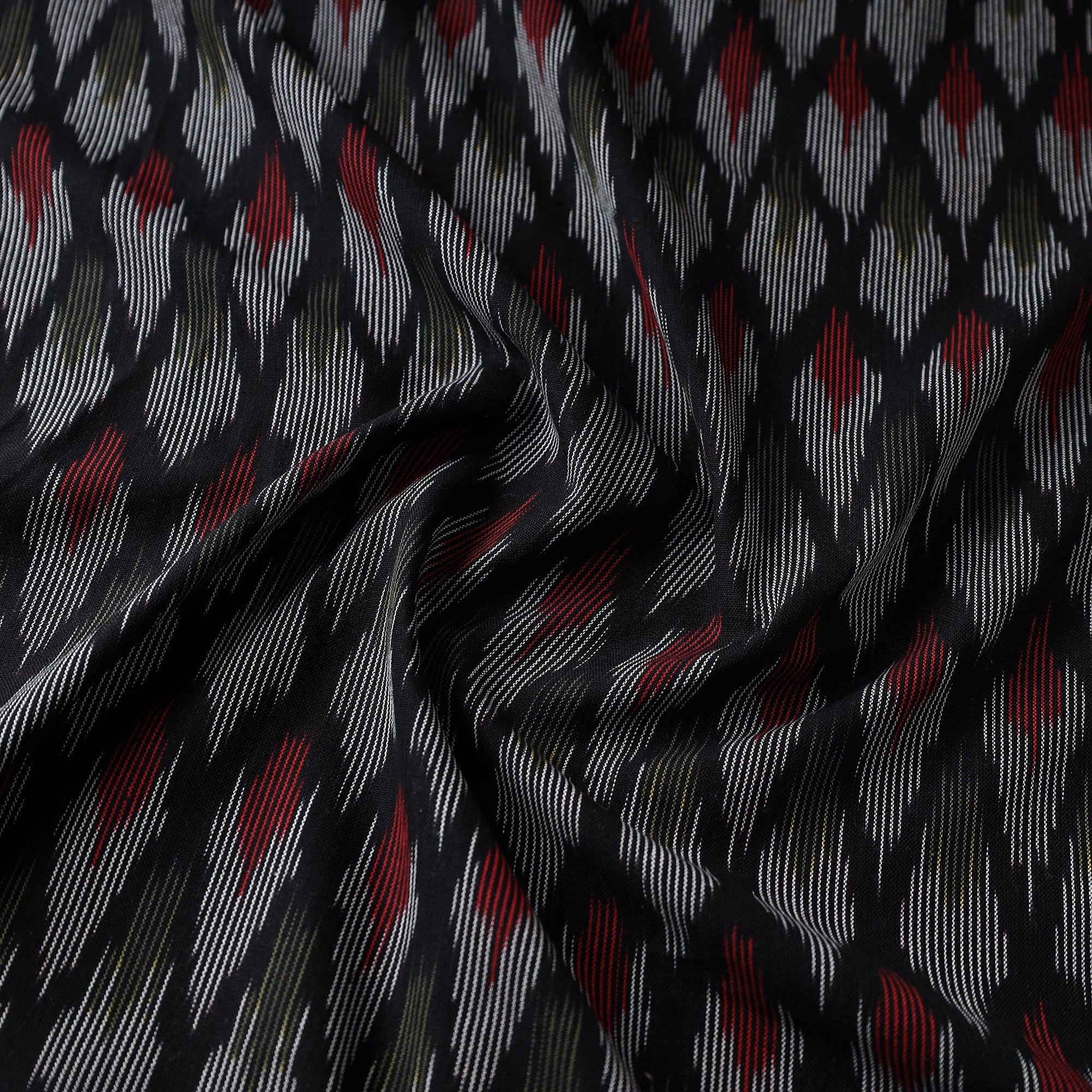 SOUTH KARGHA Black - Cotton Pochampally Ikat Fabric 08 - view 3