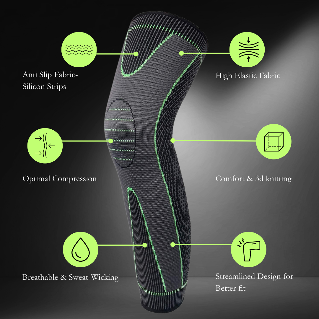 Cash on Delivery Available Knee Brace Compression Full Sleeve | For Men & Women | 1 pair