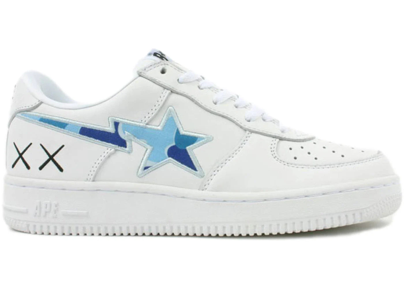 A Bathing Ape Bape Sta Low KAWS White Blue Camo