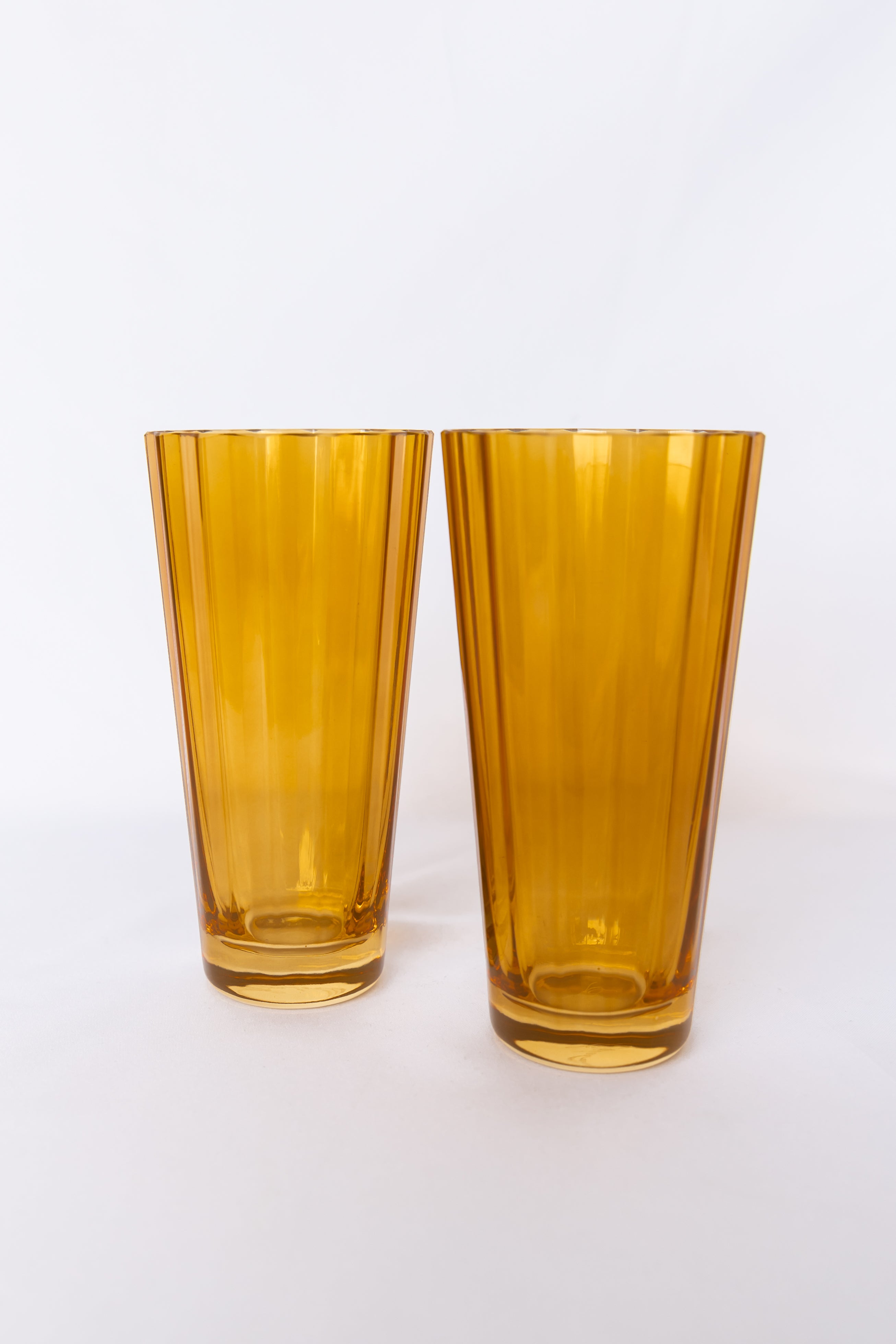 Estelle Colored Glass Estelle Colored Sunday High Balls - Set of 2 {Butterscotch}