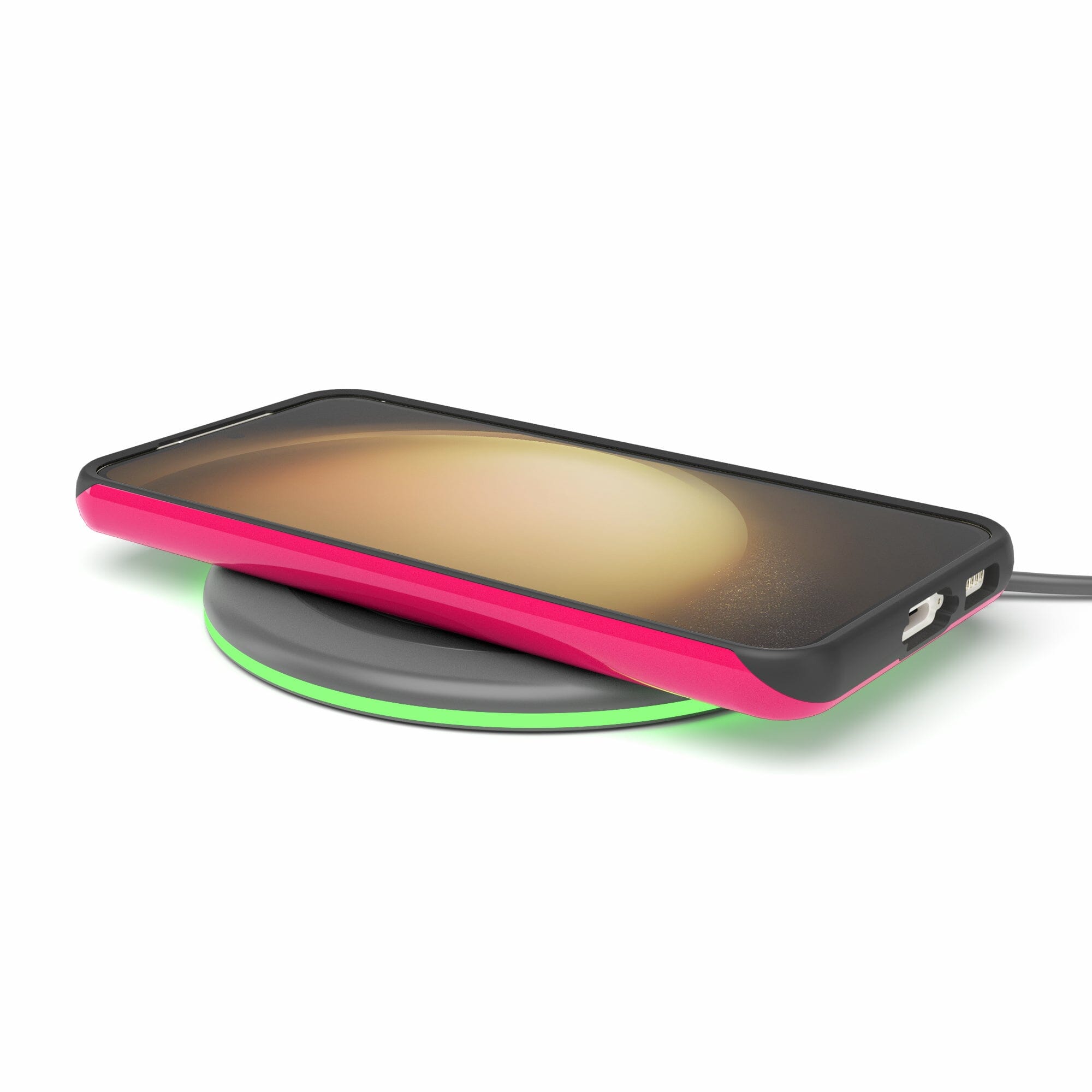 Casetry Think Pink | Solid Neon Pink Samsung Case - view 17