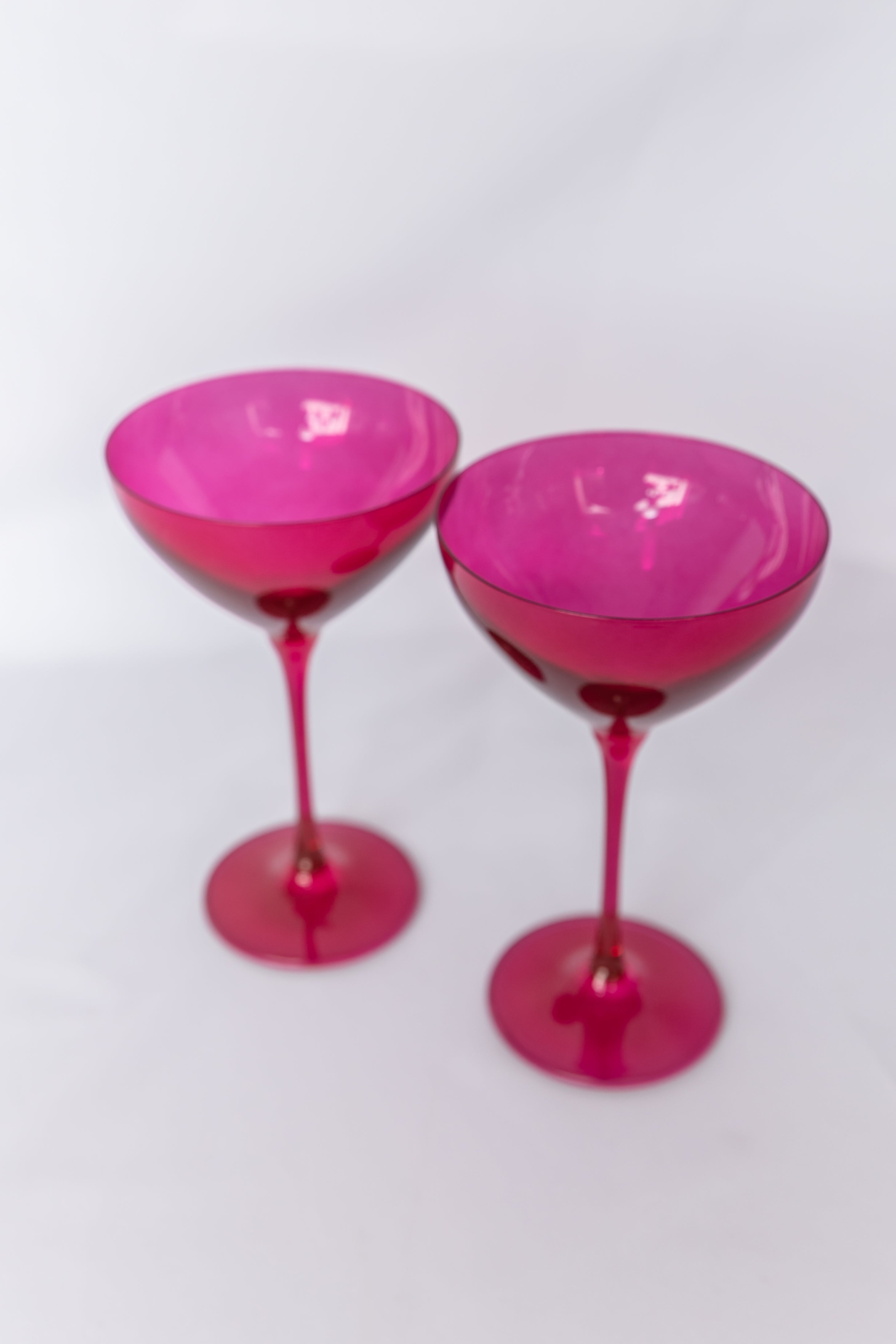 Estelle Colored Glass Estelle Colored Martini Glass - Set of 2 {Viva Magenta (Our Fuchsia)} - view 2