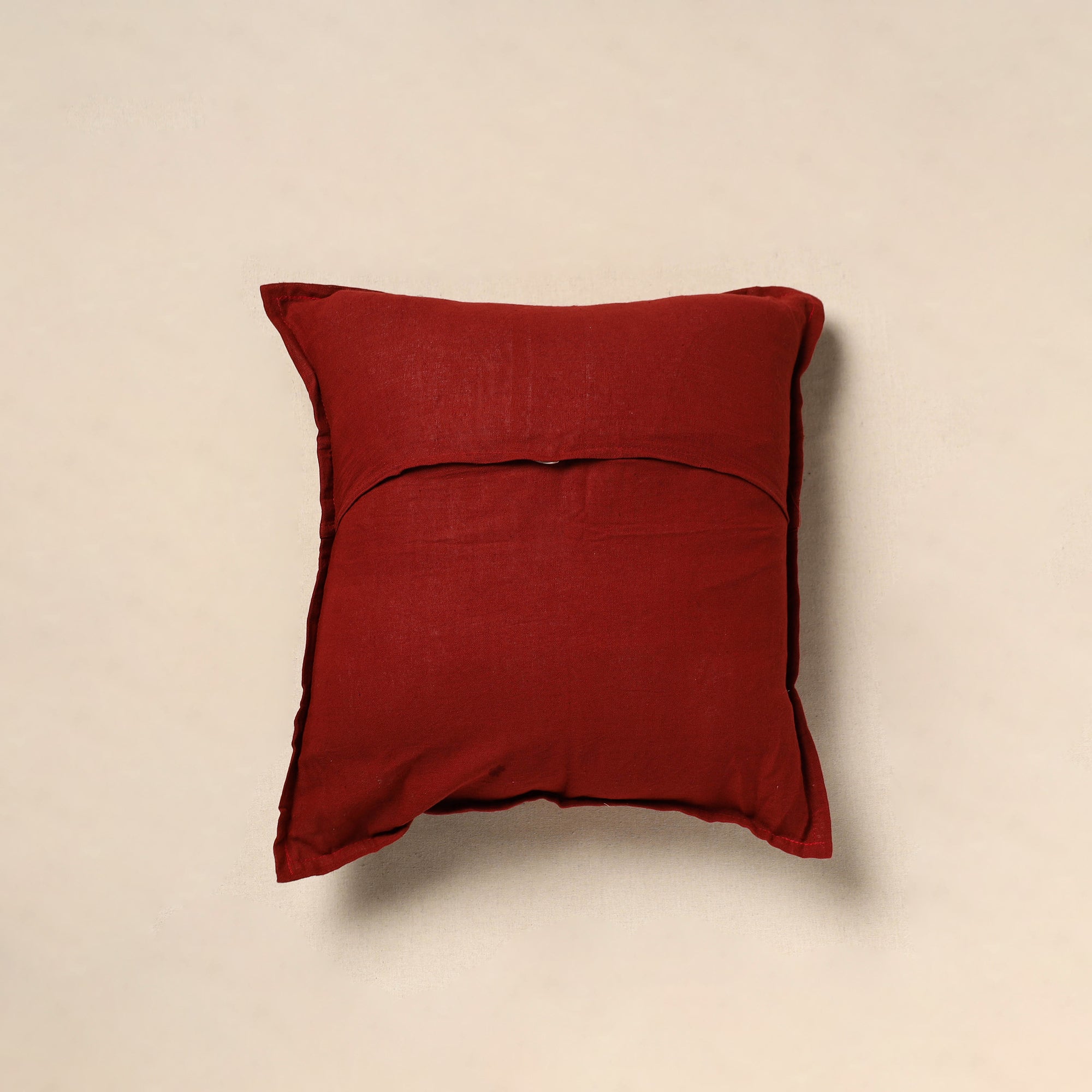 SHADES OF MARUDHARA Ajrakh Tagai Patchwork Cotton Cushion Cover (16 x 16 in) - view 3