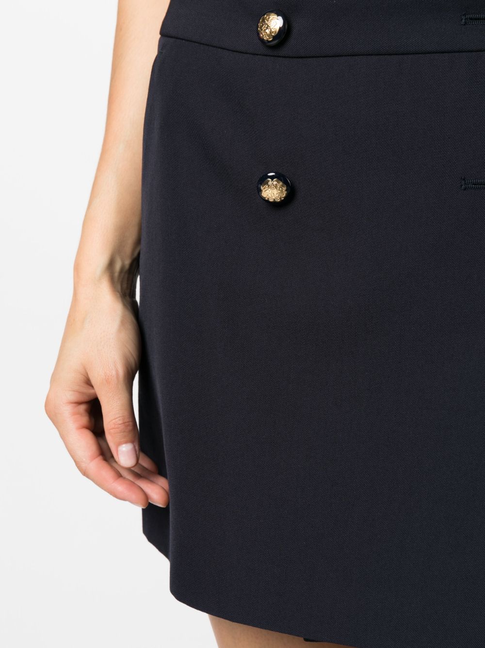 Alexander McQueen wool-cotton blend mini wrap skirt - view 3