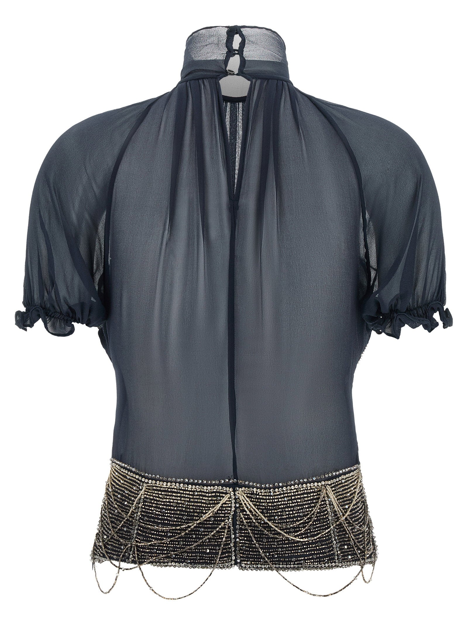 The Attico Jewel Embroidery Top – 100% silk - view 2