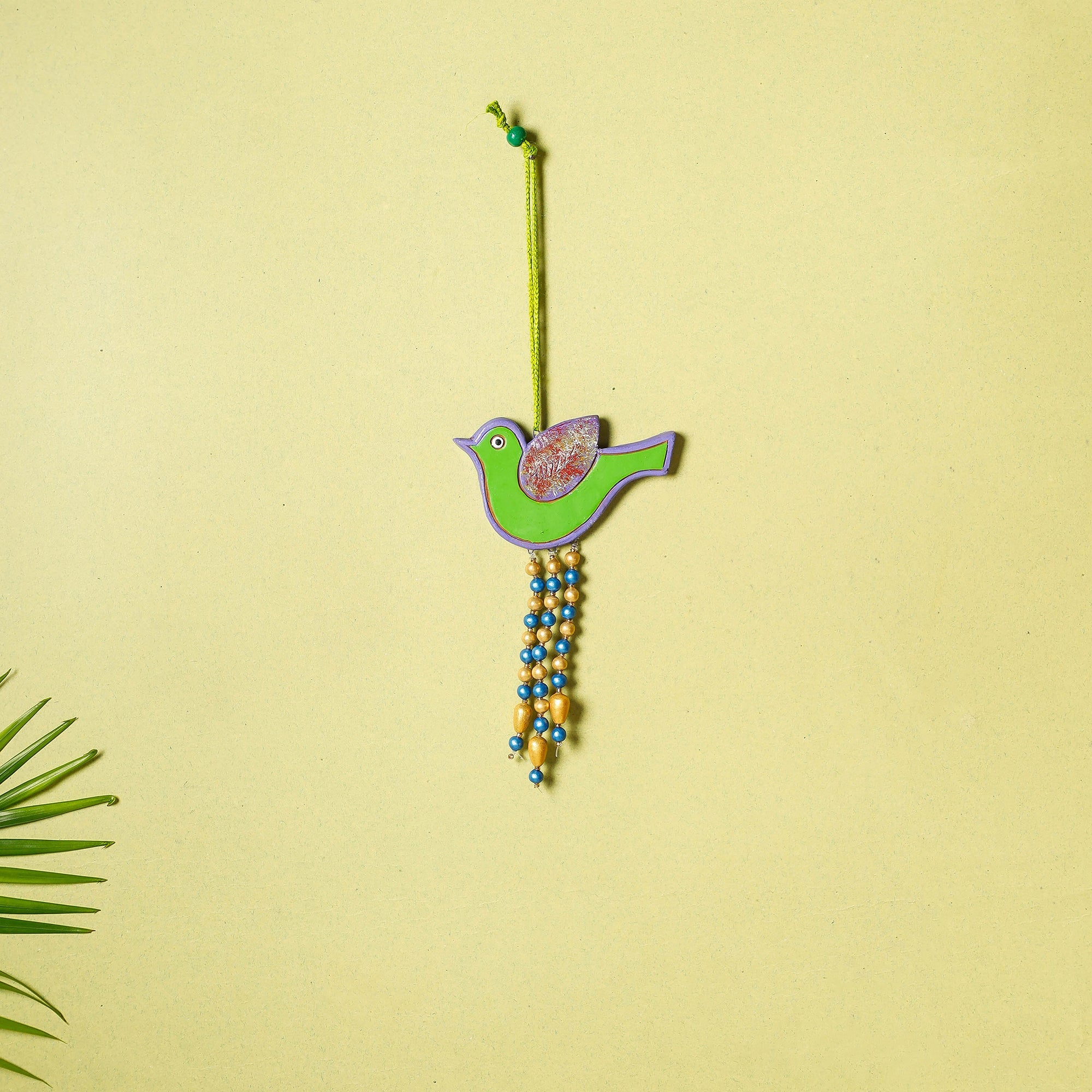 KHUSHBASH - HAPPY LOOM OF EAST Bird - Bishnupur Handpainted Terracotta Wall Hanging