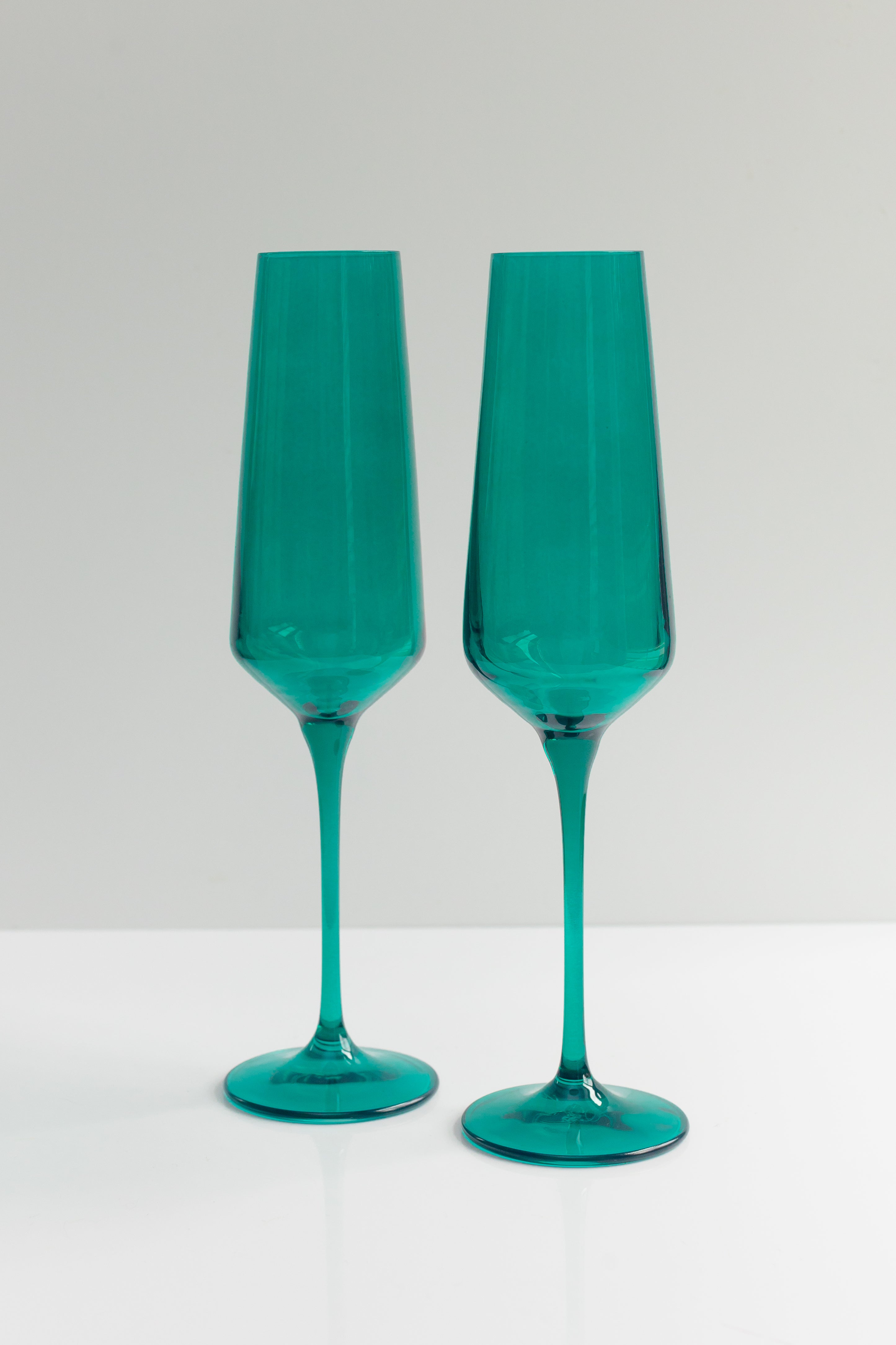 Estelle Colored Glass Estelle Colored Champagne Flute - Set of 2 {Emerald Green}
