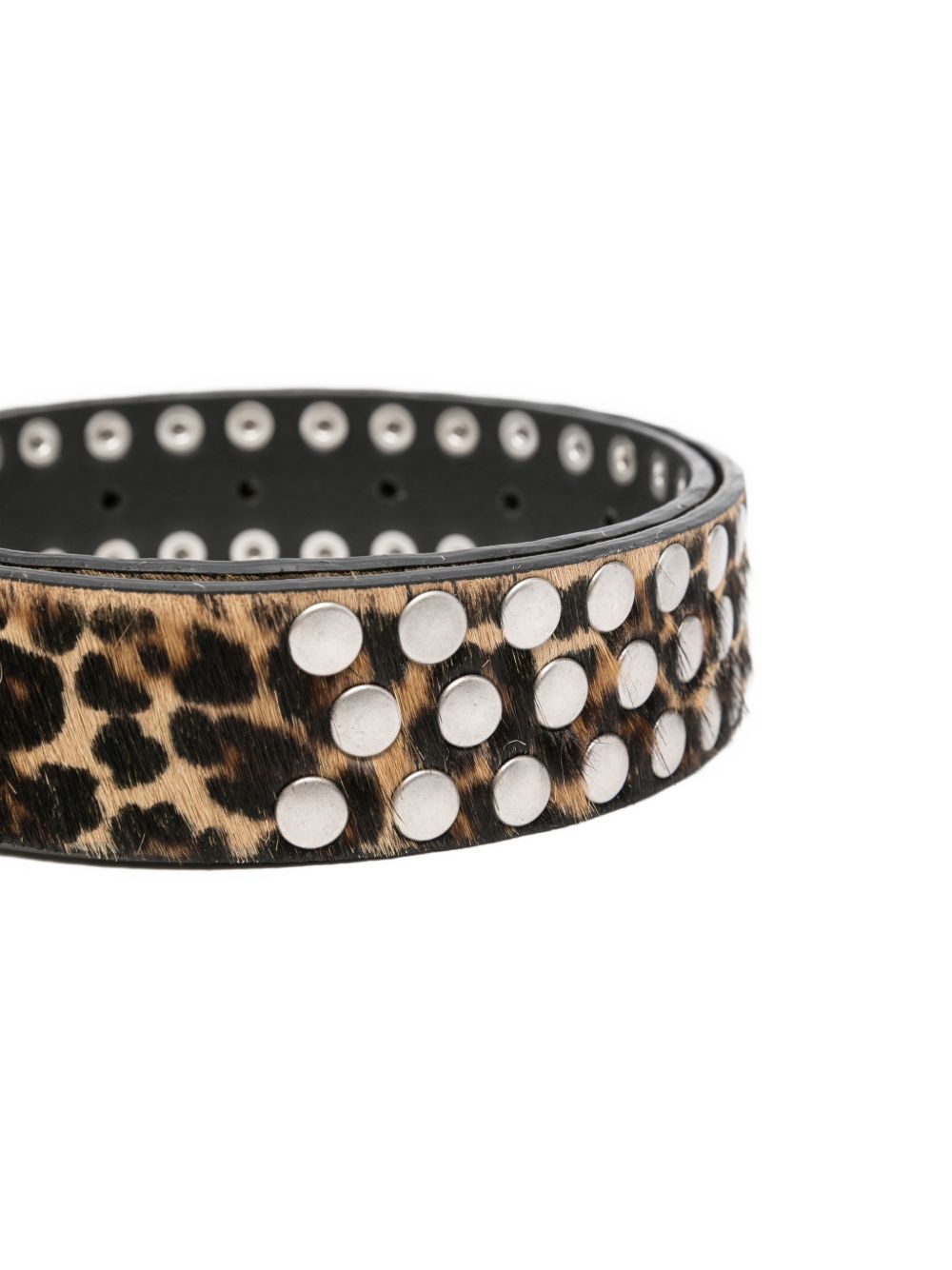 Golden Goose Leopard-Pattern Studded Belt - view 2