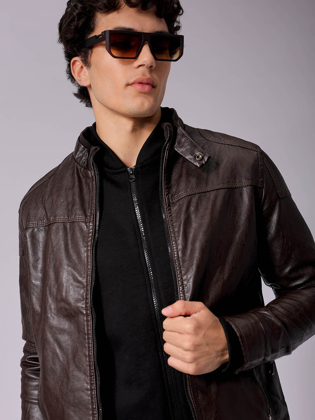 The Indian Garage Co Men's Slim Fit Bomber Jacket