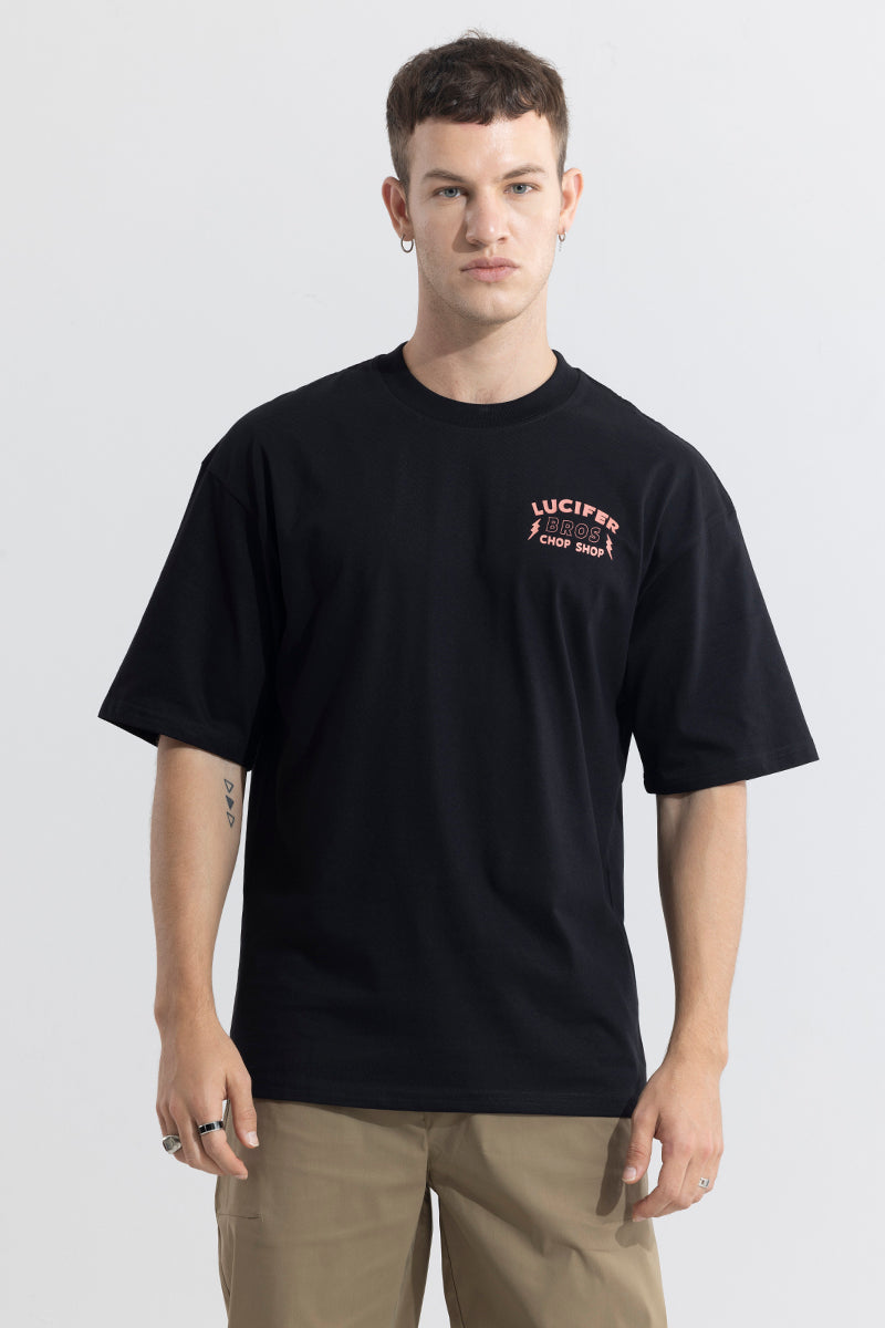 SNITCH Lucifer Bros Black Oversized T-Shirt - view 5