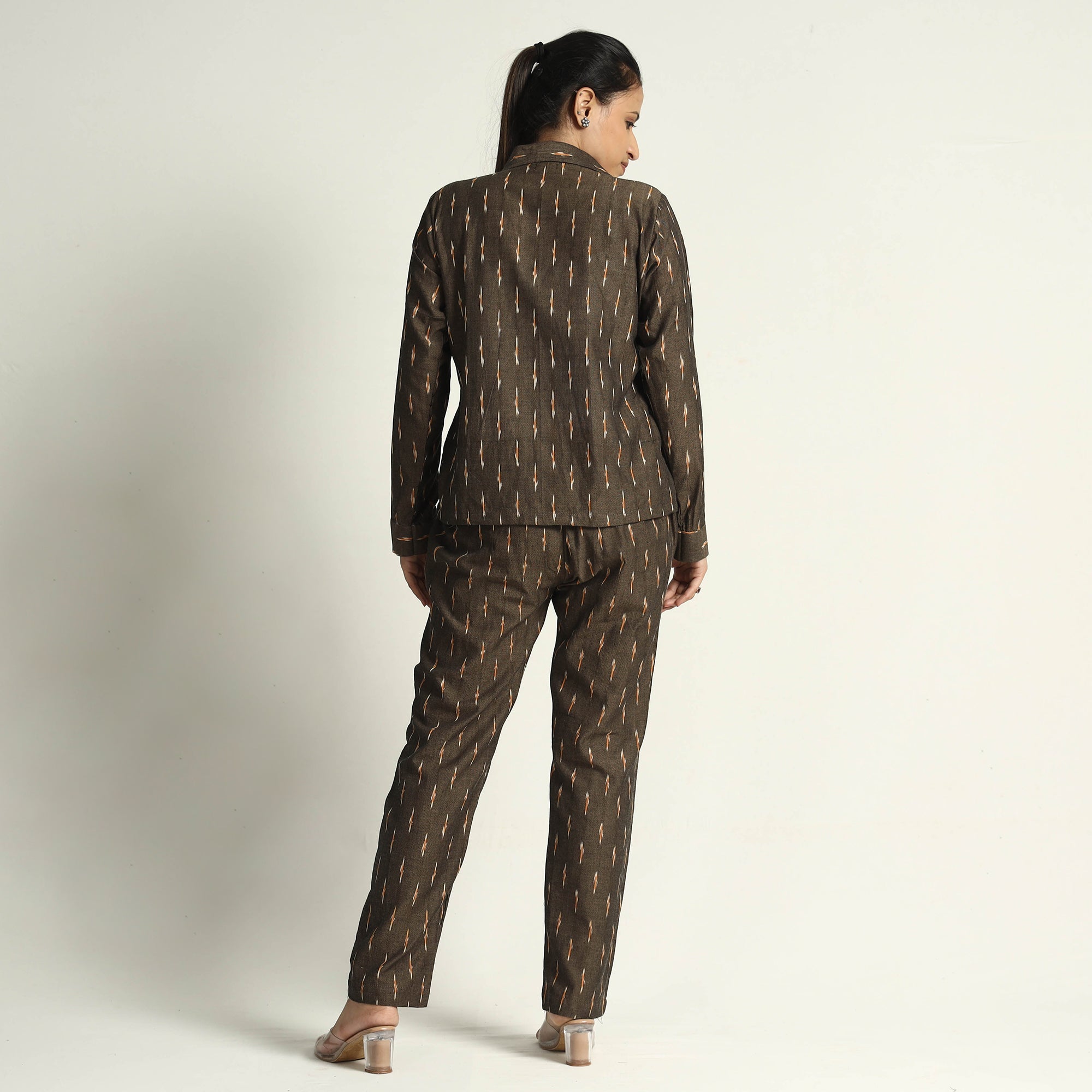 ITOKRI CASUALS Brown - Pochampally Ikat Cotton Co-Ord Set - view 7
