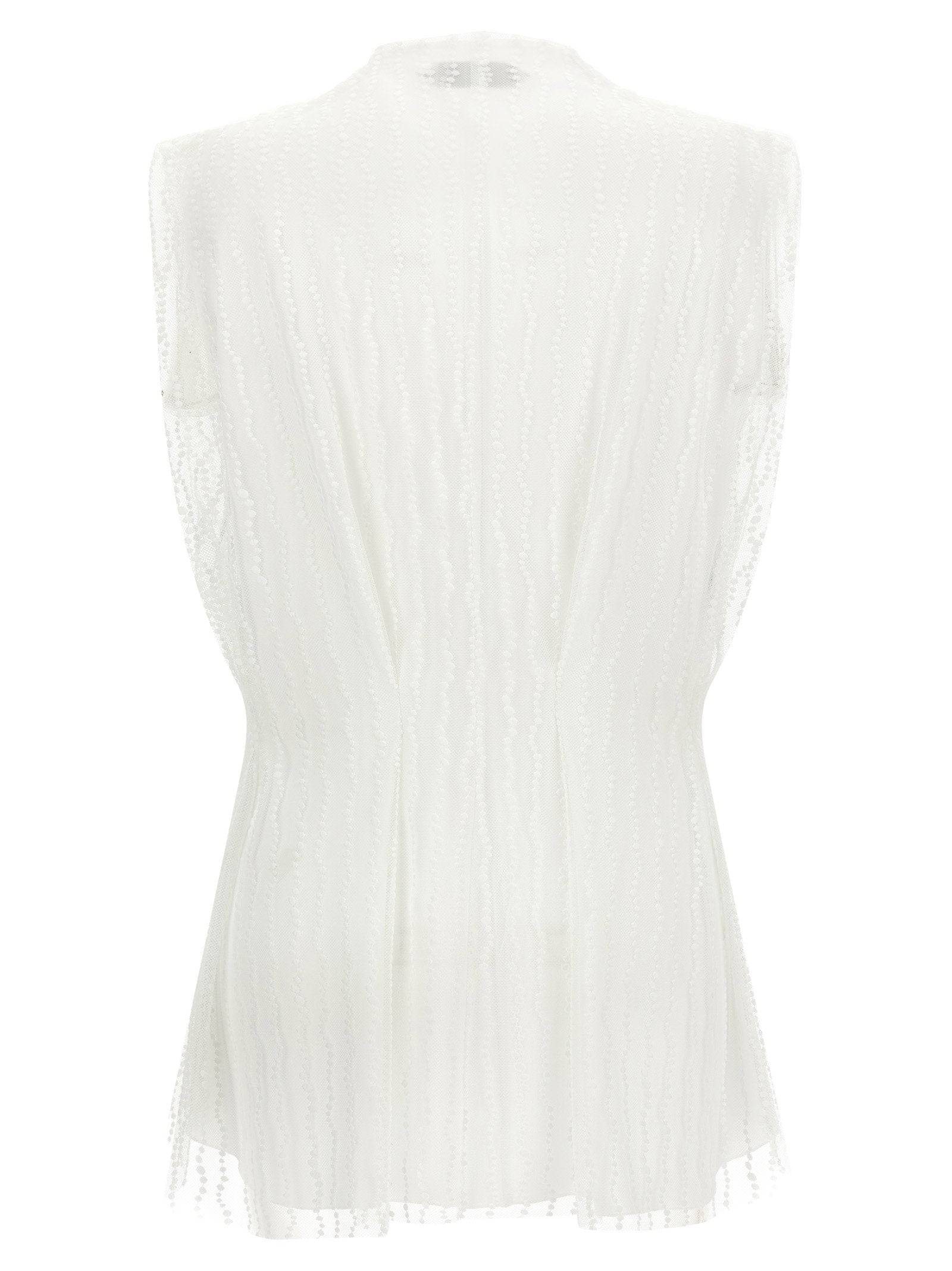 Alberta Ferretti Asymmetrical Tulle Top – 100% polyester - view 2
