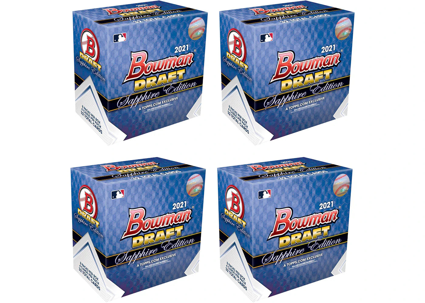 2021 Bowman Draft Sapphire Edition Baseball Hobby Box 4x Lot