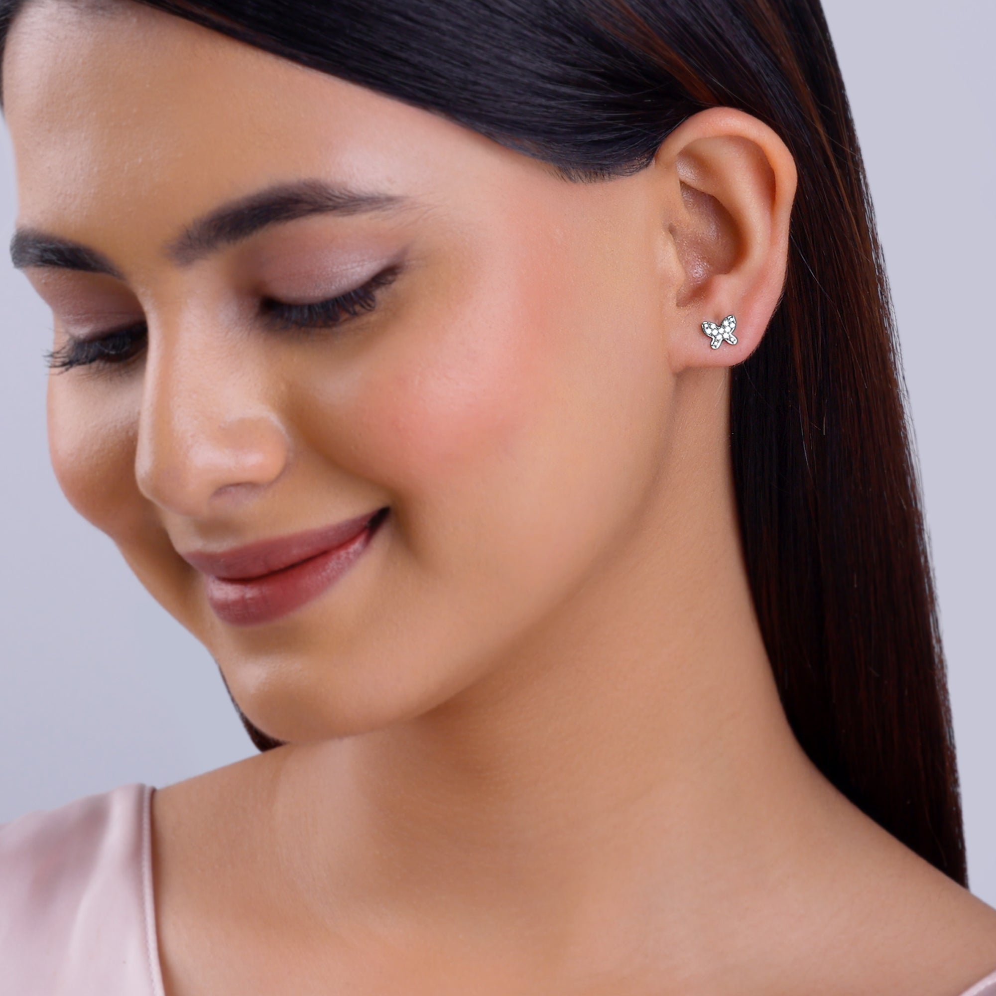 GIVA Jewellery Gold Evolve Diamond Earrings - view 3