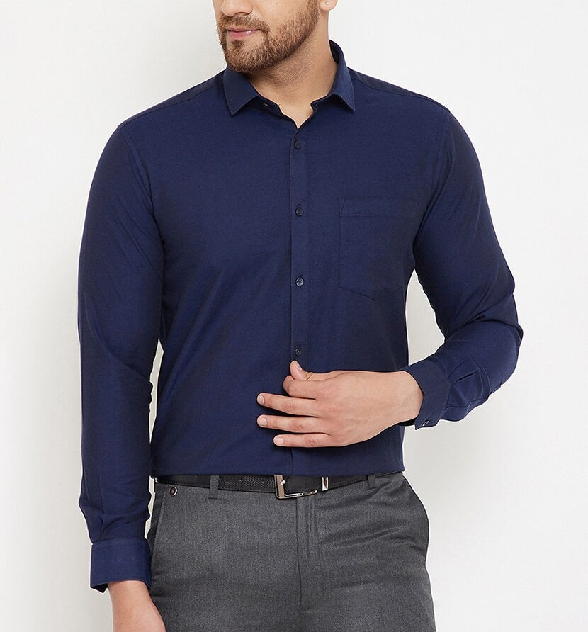 BlackTree Combo of 3 Cotton Shirt for Man ( Black, Red and Navy Blue ) - view 4