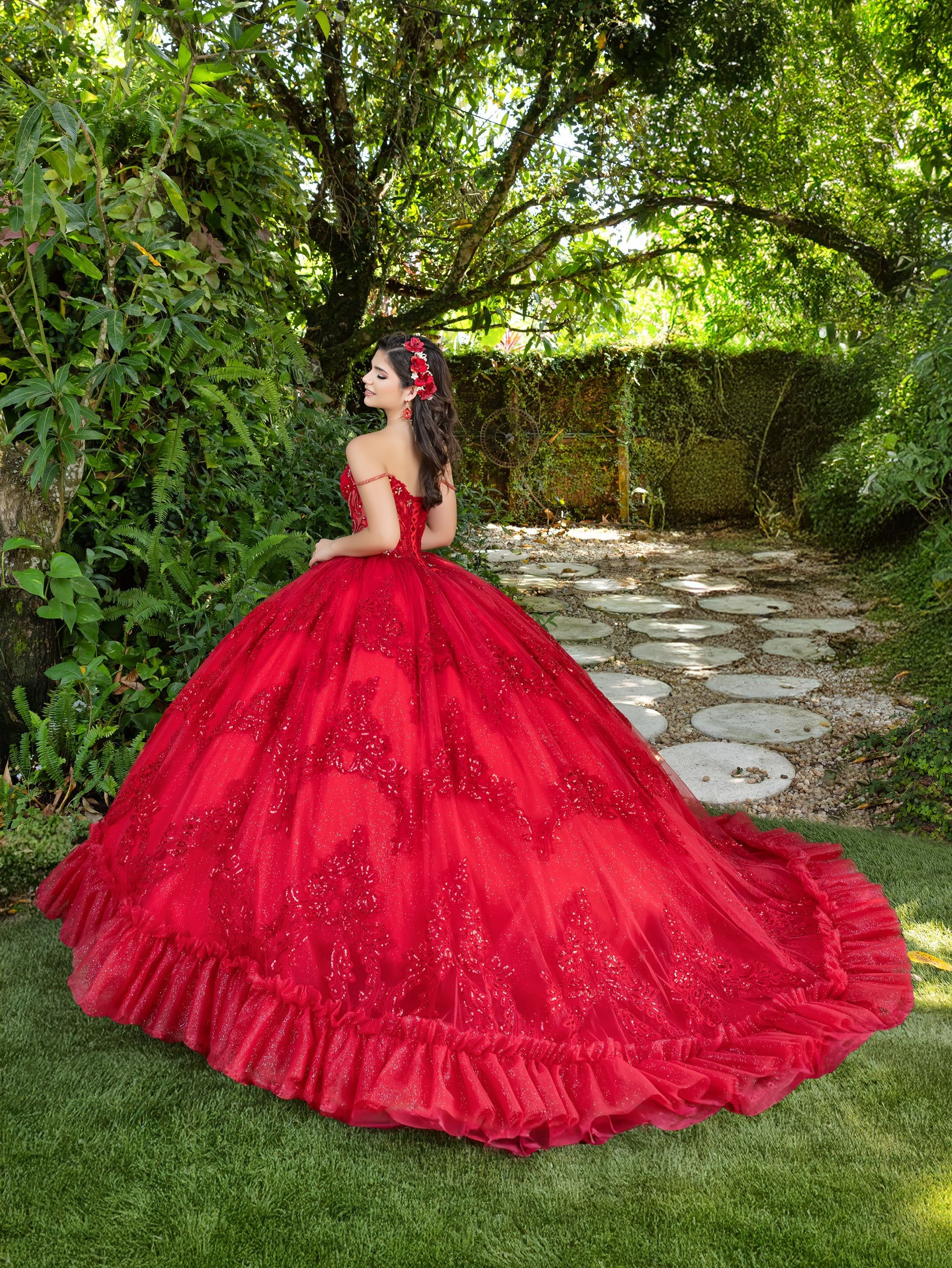 House of Wu Fiesta Gowns Sleeveless Corset Ball Gown by LizLuo Fiesta 56531 - view 2