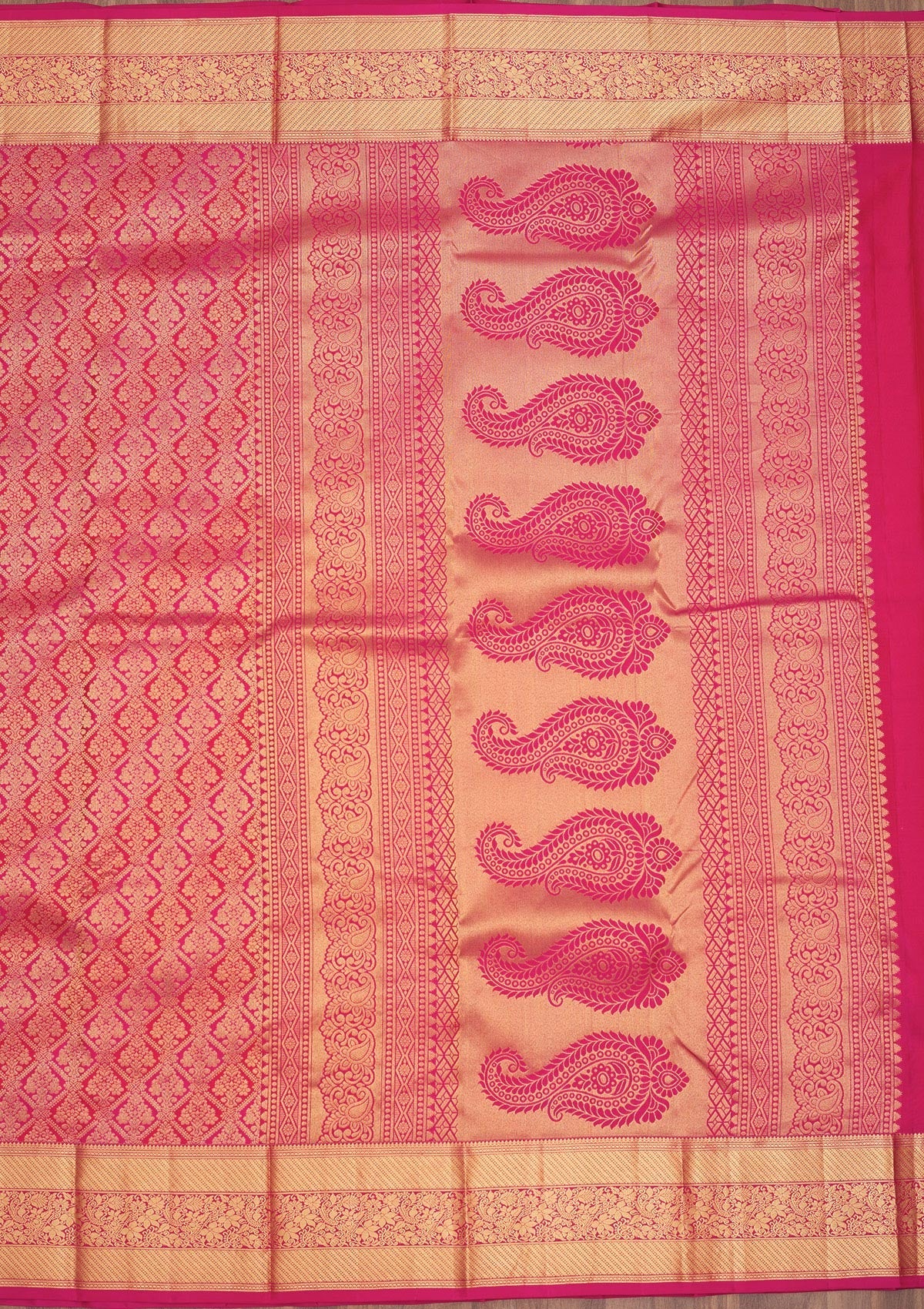 Koskii Rani Pink Zariwork Pure Silk Saree – Women's - view 5