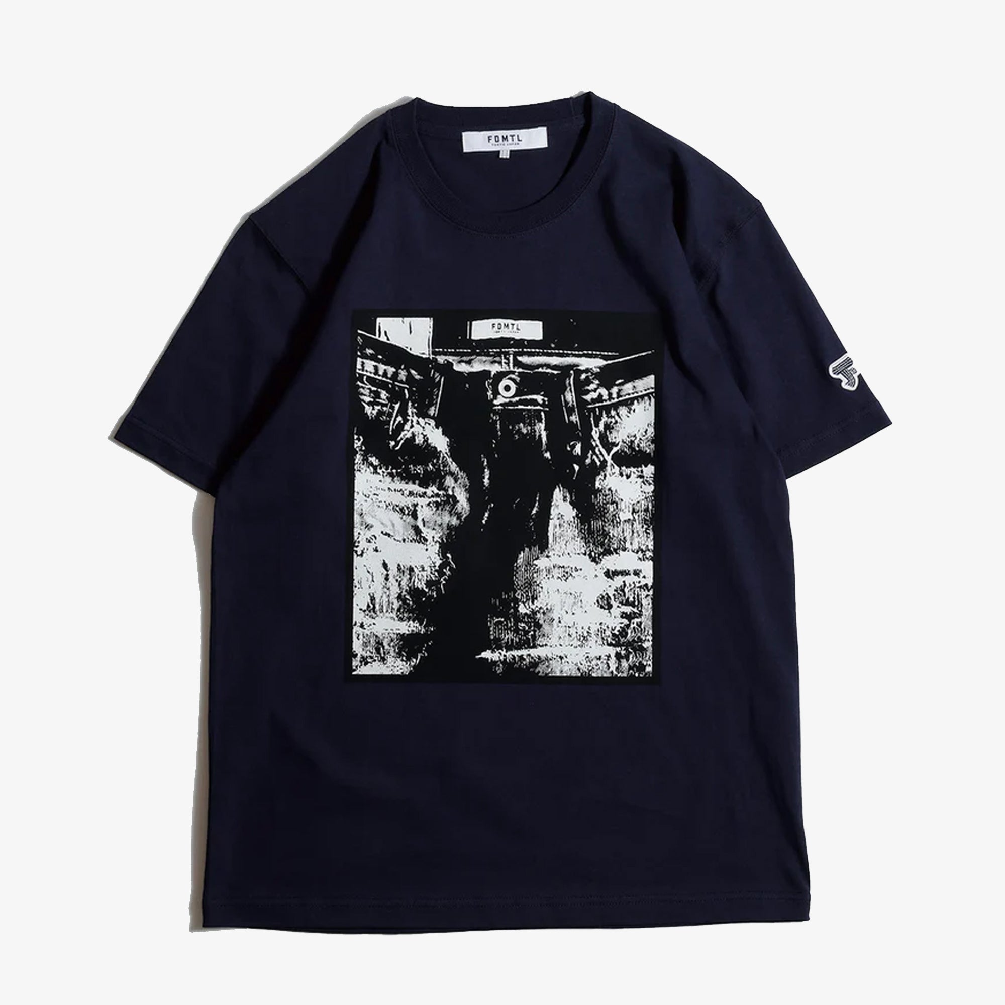 Fdmtl | Denim Print Tee { Navy