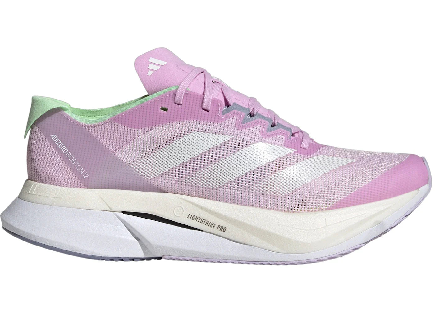 adidas Adizero Boston 12 Bliss Lilac Zero Metalic Semi Green Spark (Women's) - view 2