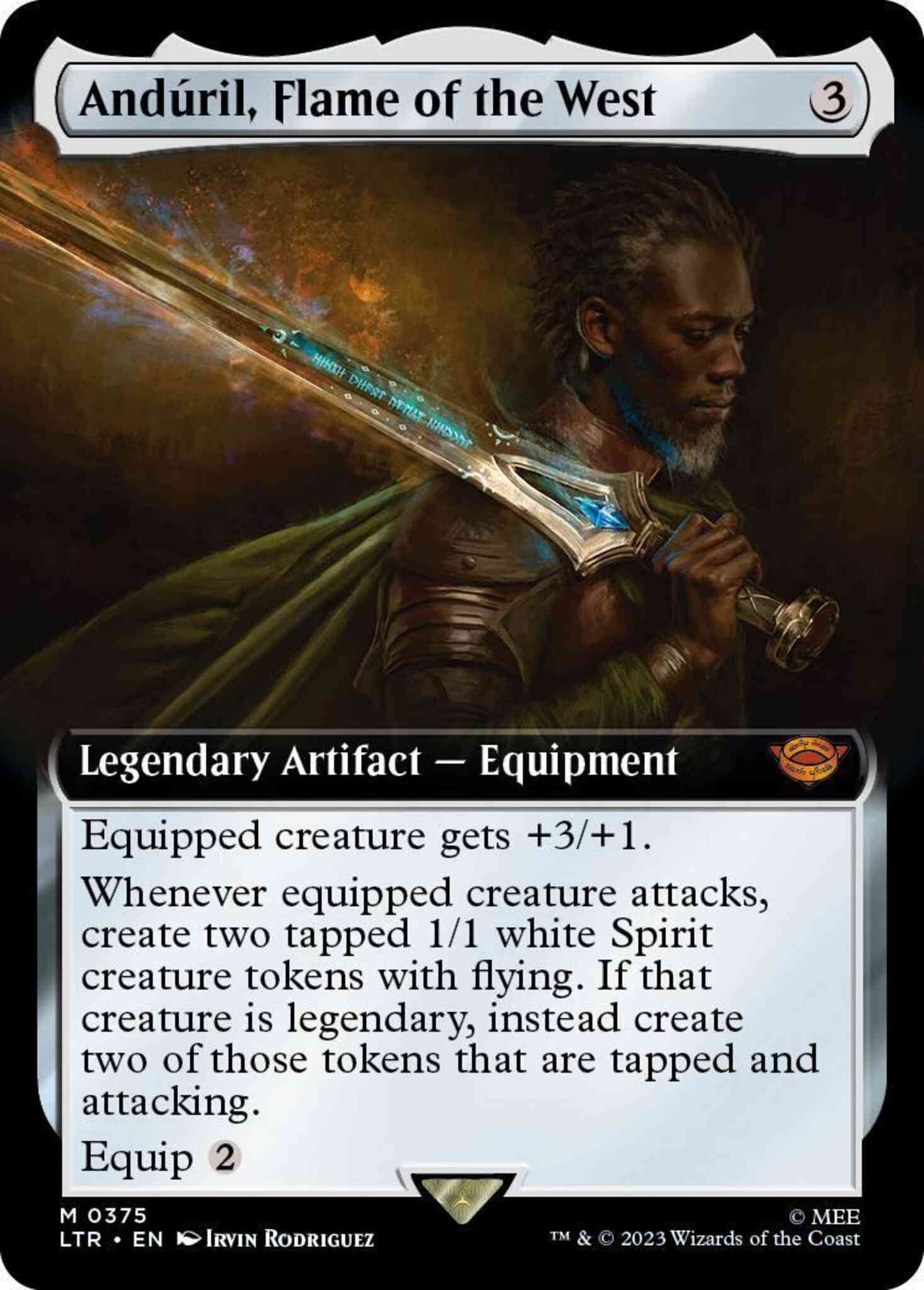 West 375 extended – Magic Andúril, Flame of the West [375] [Extended Art] [The Lord of the Rings: Tales of Middle-earth] [Non-Foil]