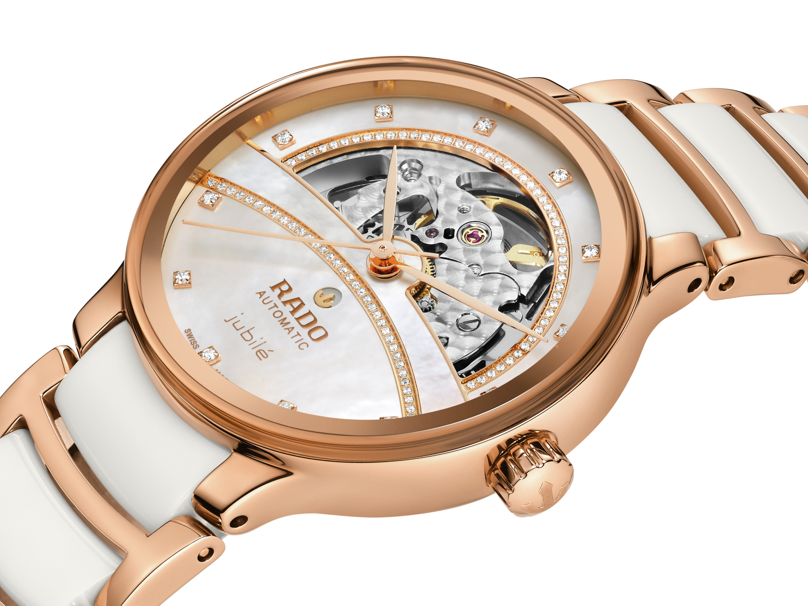 Rado Centrix Automatic Diamonds Open Heart White Dial Women 35MM - view 2