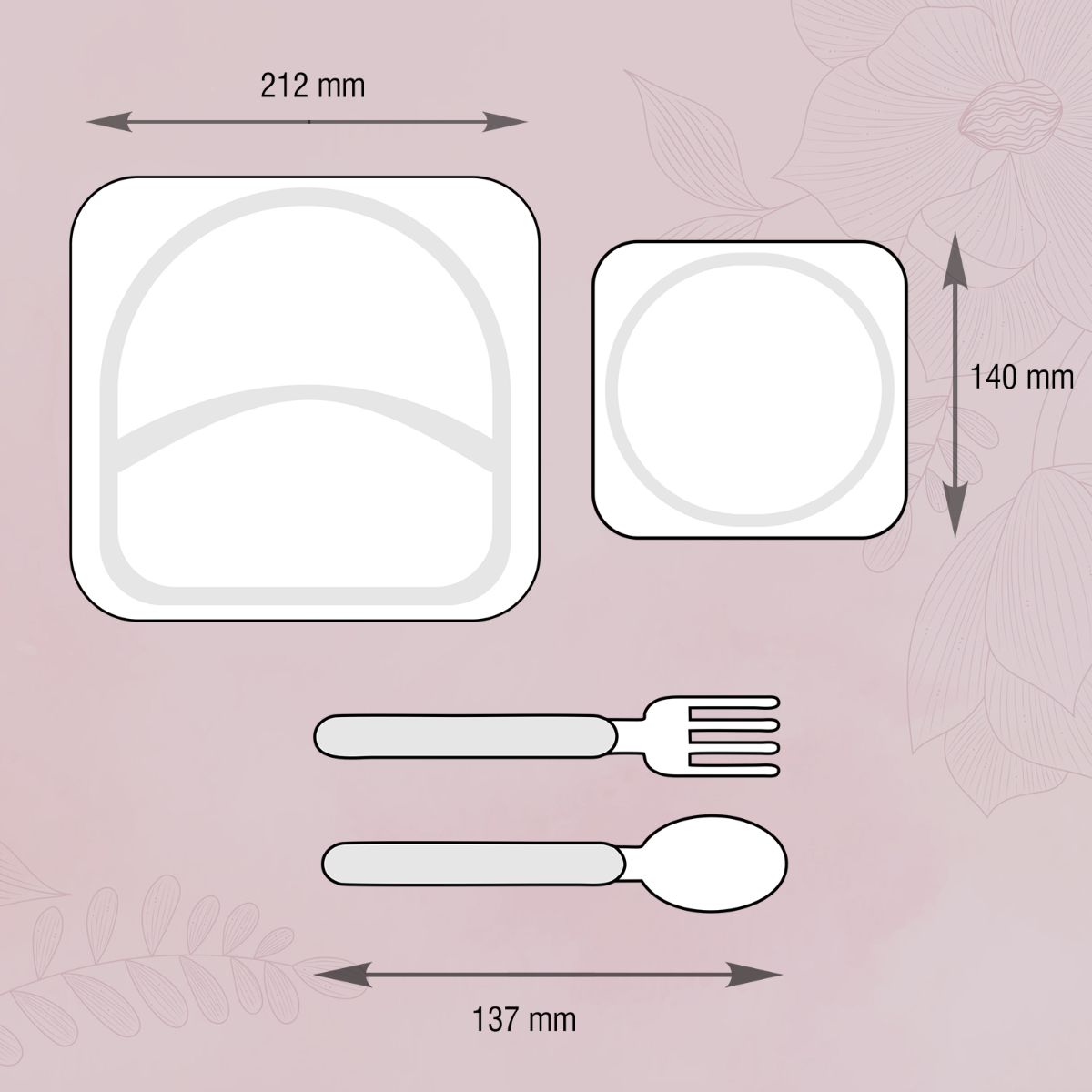 Cello Kids Lady Bug Meal Set – Pink - view 6