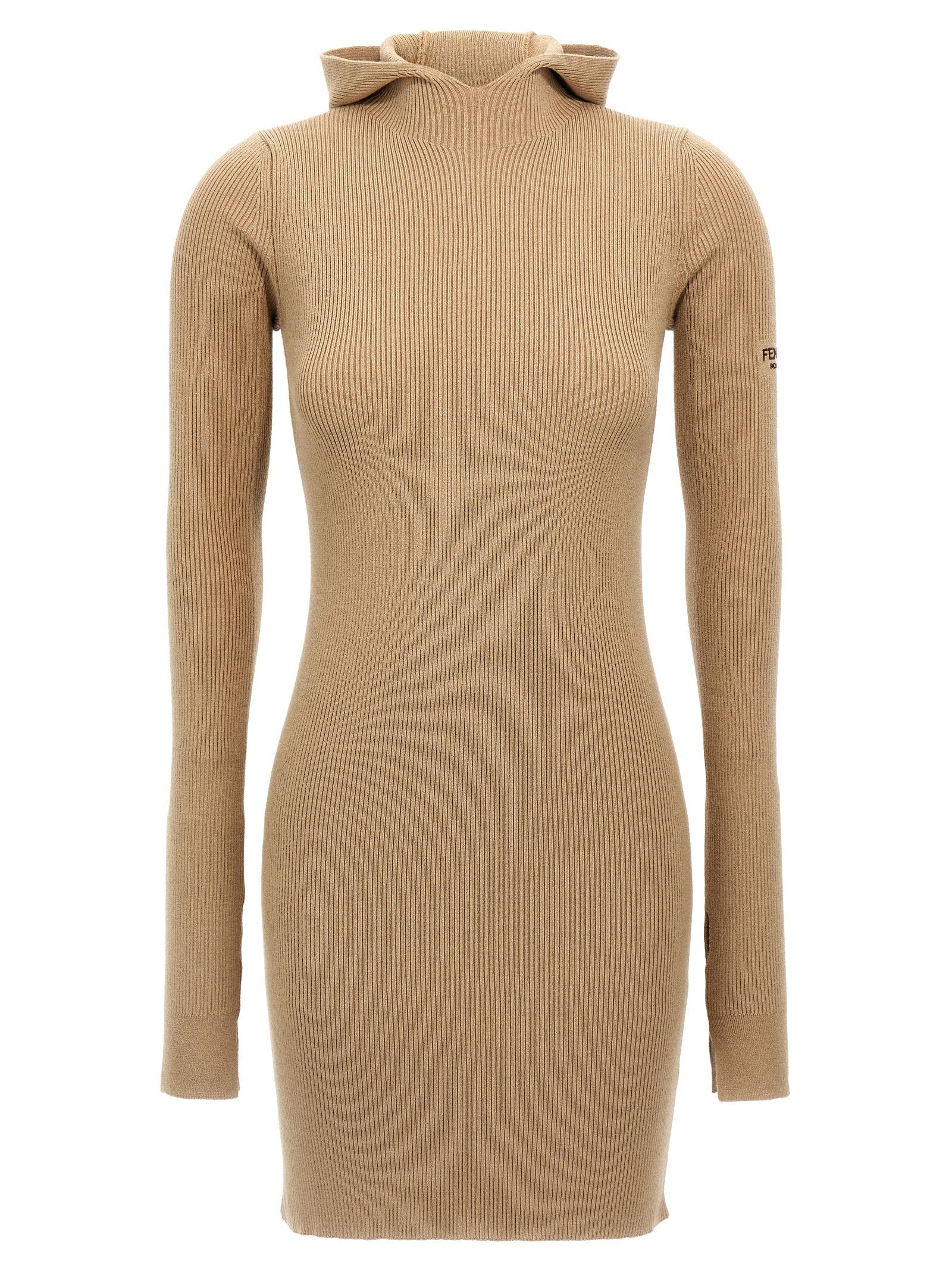 Fendi Hooded Dress – 70% wool, 30% silk