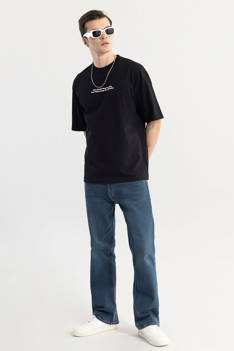 SNITCH One Small Step Black Oversized T-Shirt - view 3