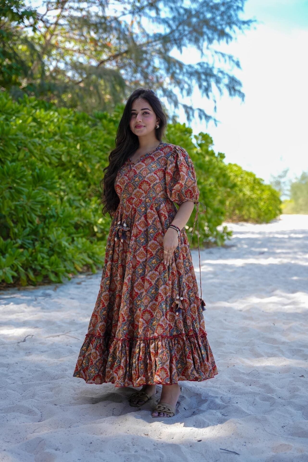 Idaho-o Floral Serenity Dream Cotton Dress