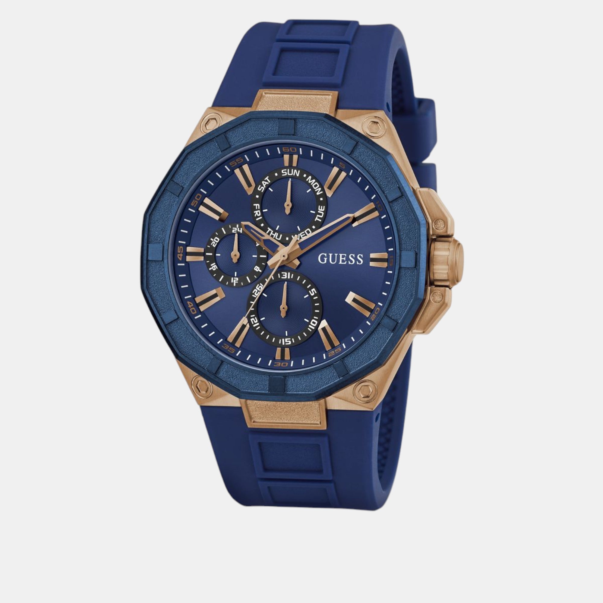 Guess Sport Men Quartz Blue Dial Multi-Function Silicone Watch GW0803G2 - view 2