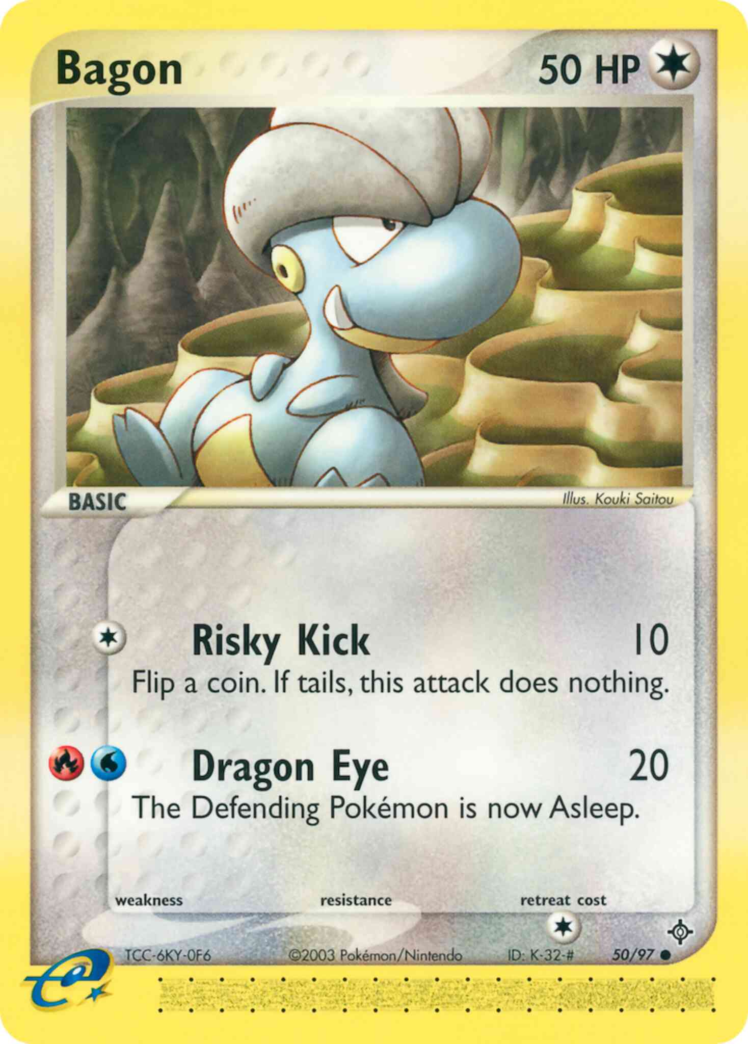 Common ex3-50 non-holo – Pokémon Bagon - 50/97 - Common [ex3-50] [Non-Holo]