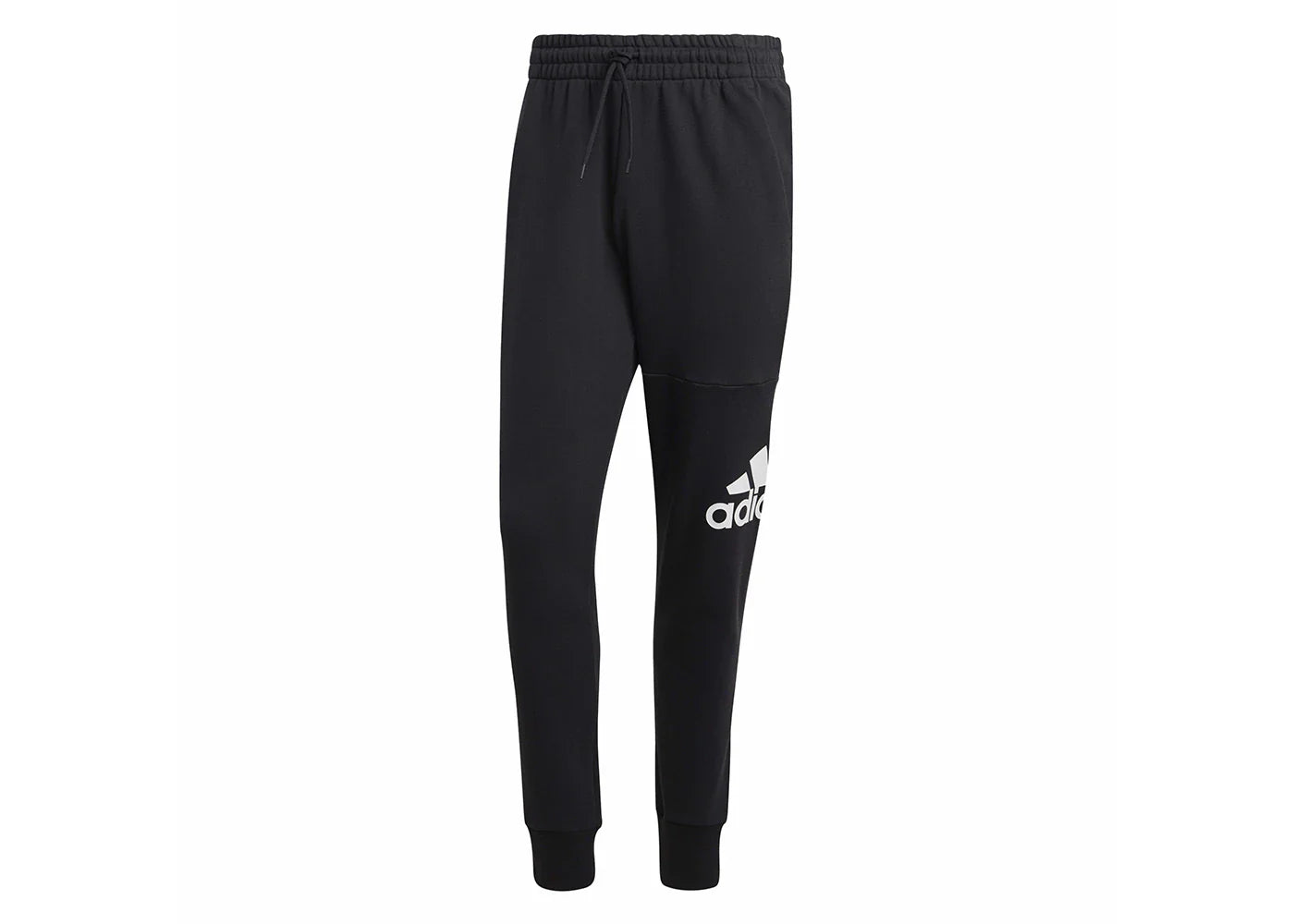 adidas Essentials French Terry Tapered Cuff Logo Pants Black