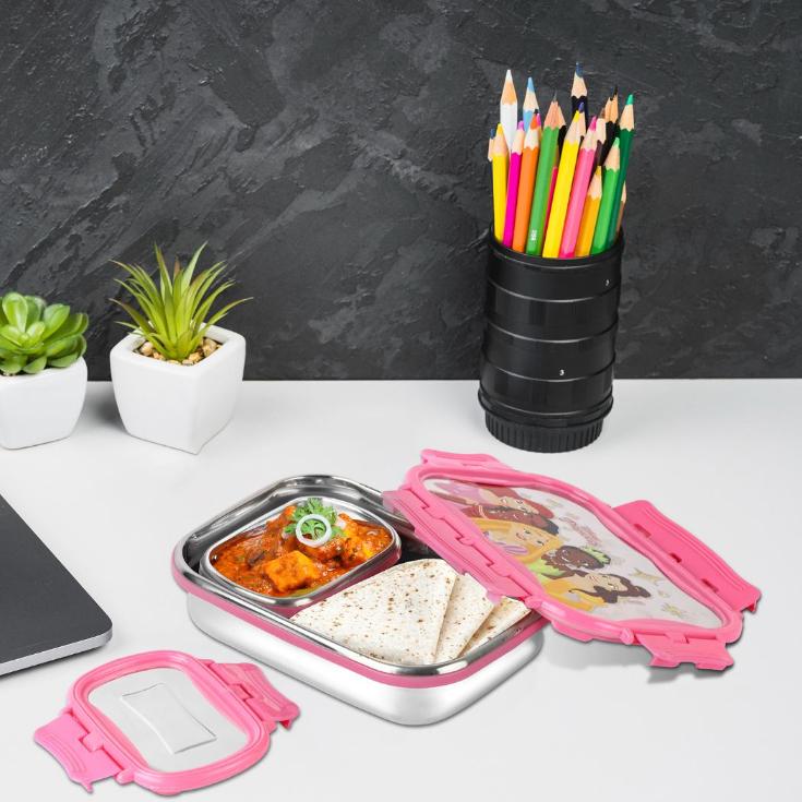 Cello Click It Toons Stainless Steel Lunch Box, Big