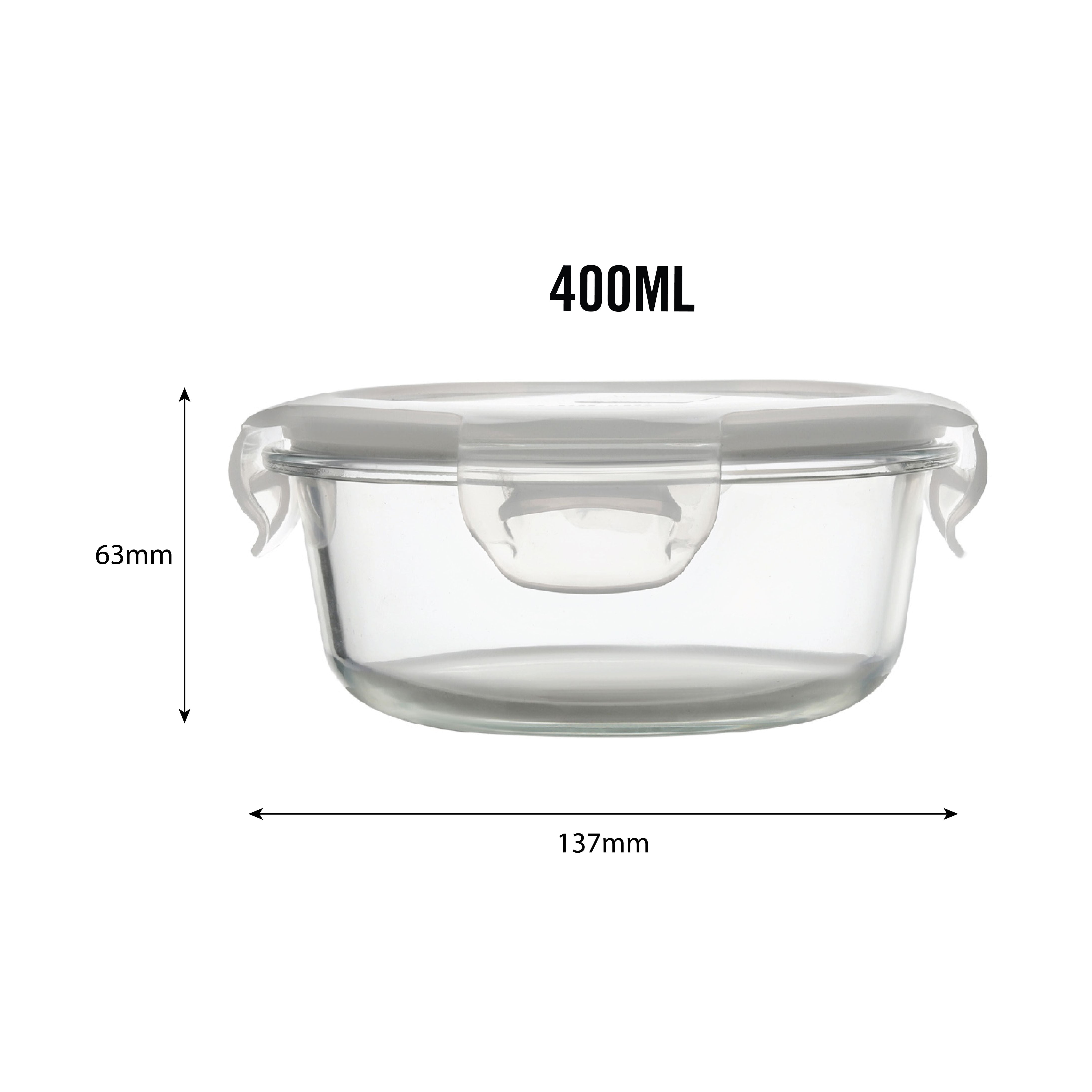 Cello Camellia Borosilicate Glass Round containers, Set of 2 - view 6