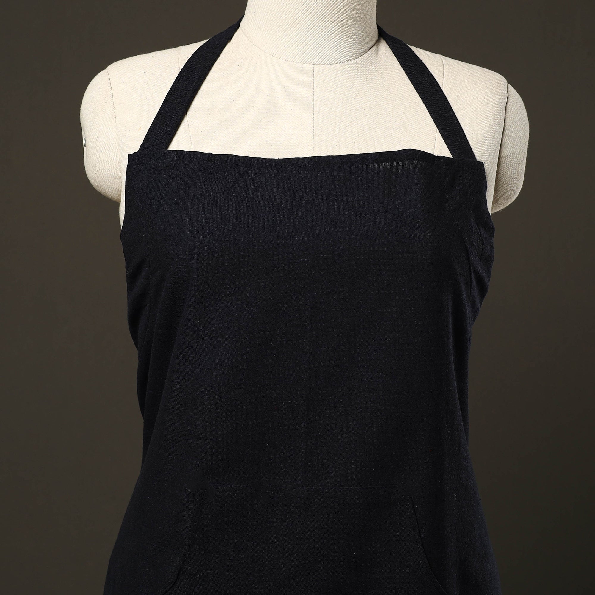 JALPARI Black - Jhiri Handloom Cotton Apron with Pocket 22 - view 2