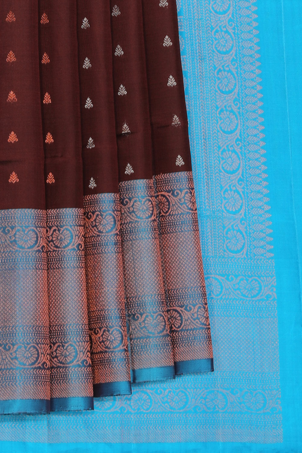 Kalanjali Gorgeous Caramel-Brown Saree – Women's