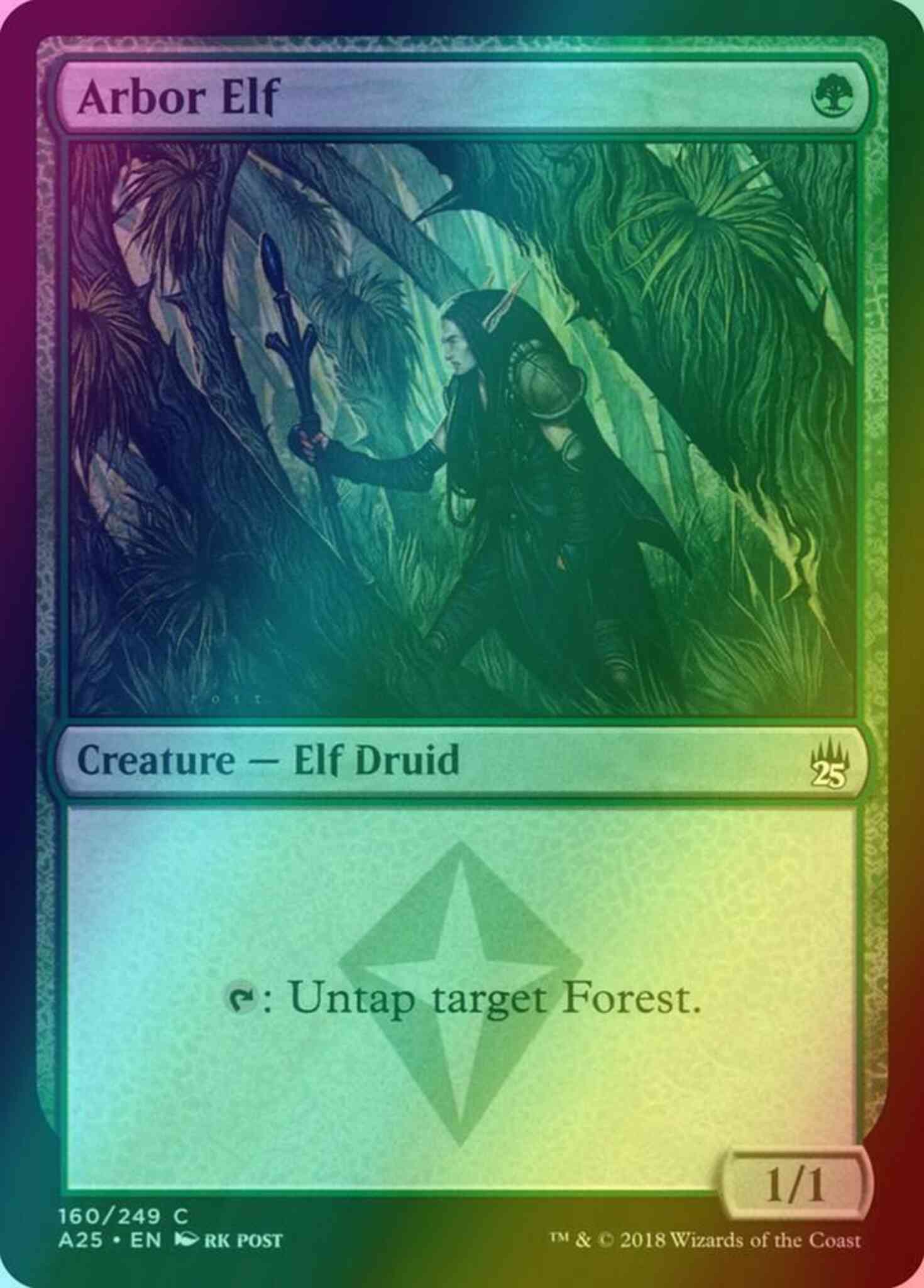Arbor elf 160 – Magic Arbor Elf [160] [Masters 25] [Foil]